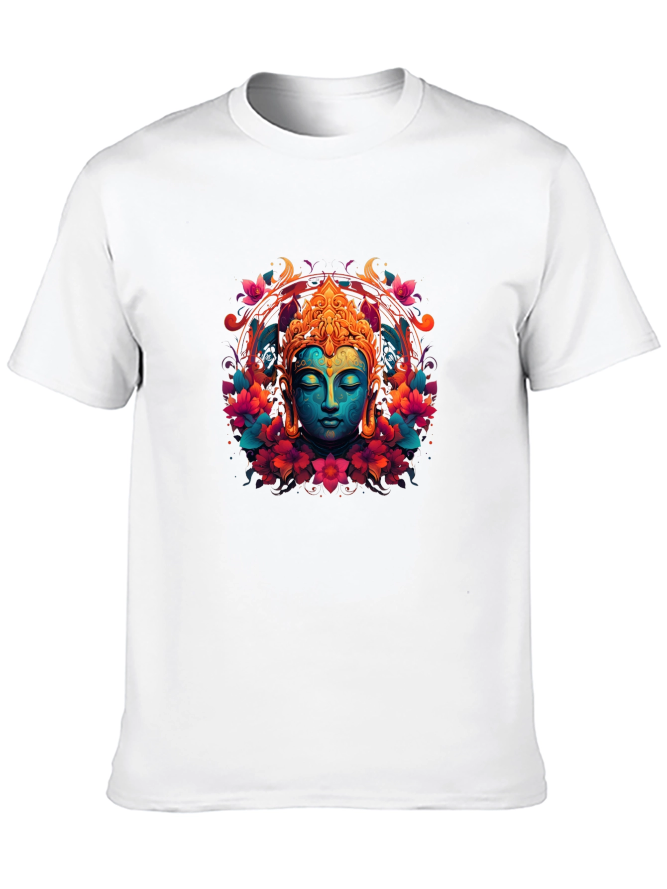 Vibrant Buddha Graphic T-Shirt