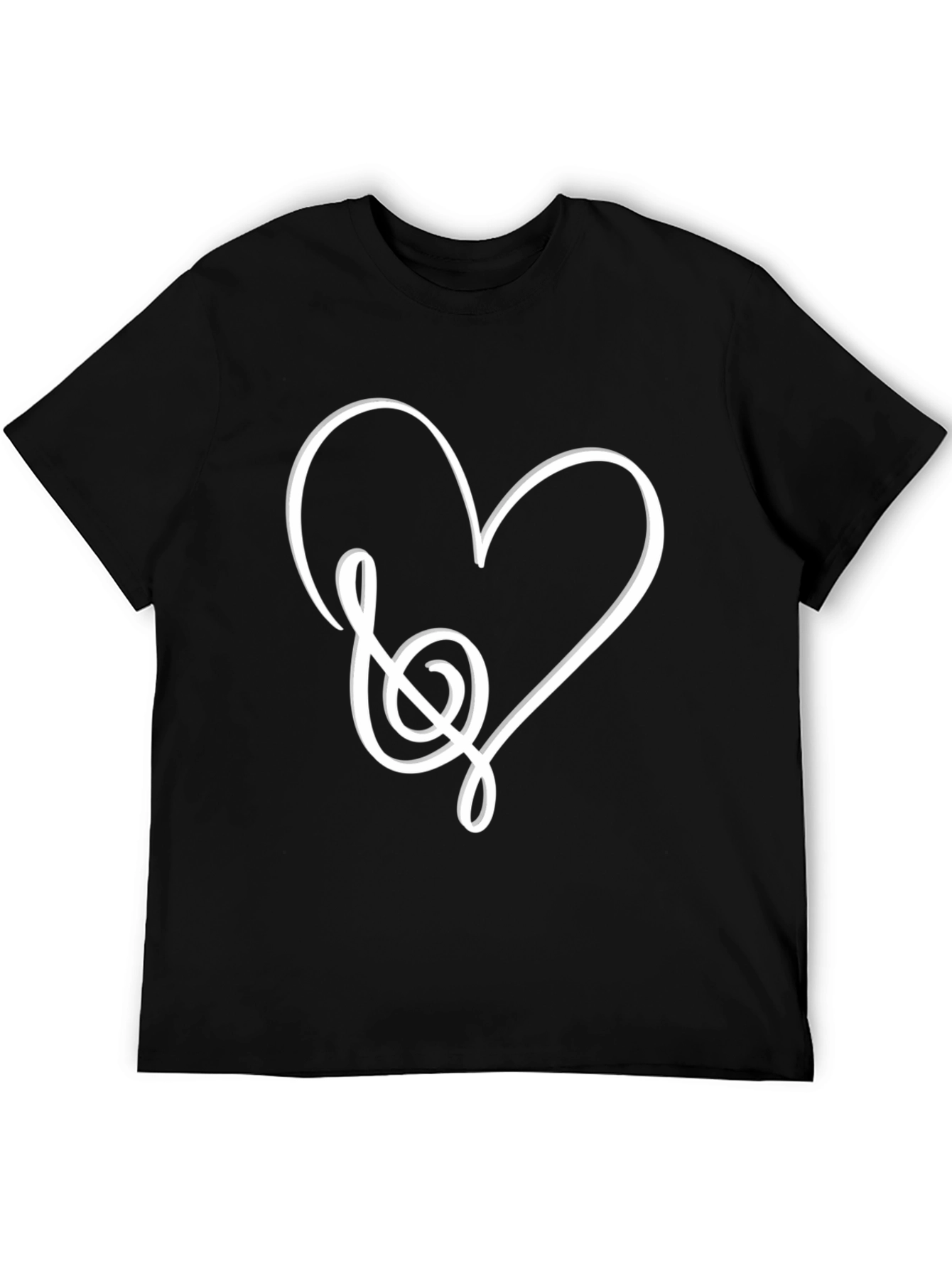 Musical Heart Graphic Tee - Black