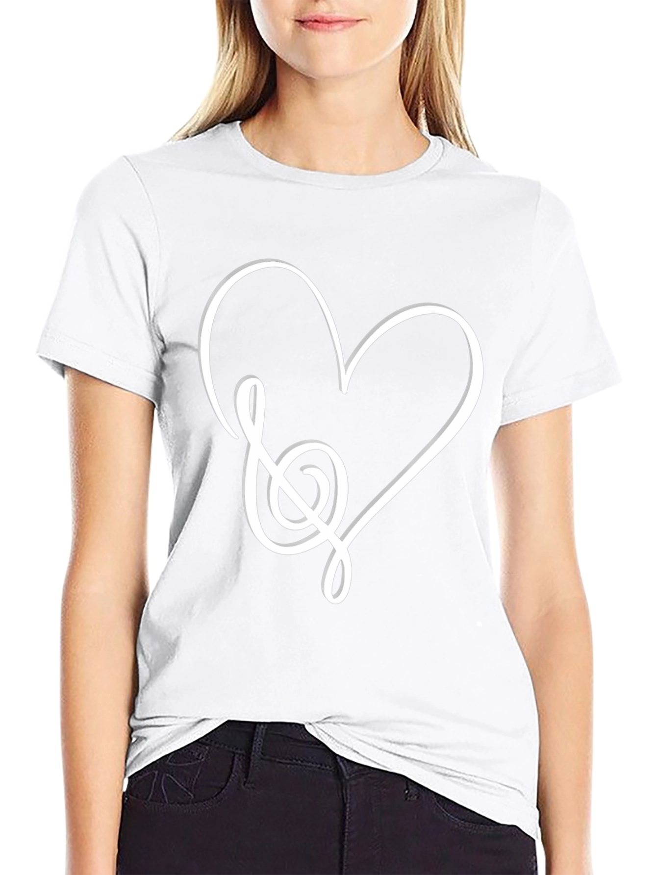 Musical Heart Graphic Tee - Black