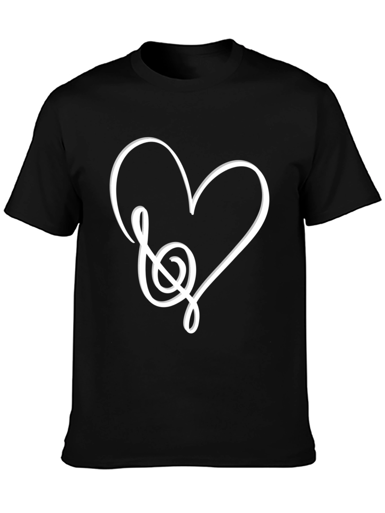 Musical Heart Graphic Tee - Black