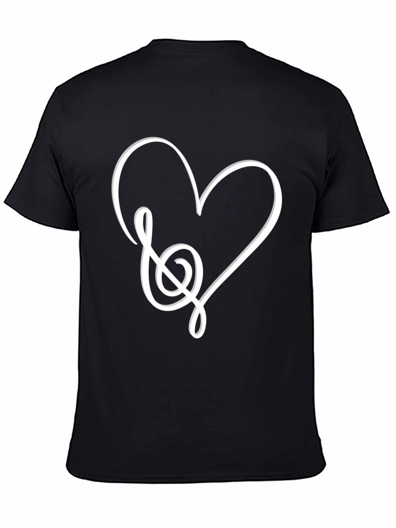 Musical Heart Graphic Tee - Black