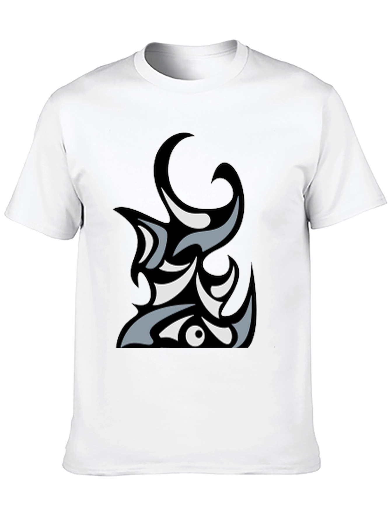 Abstract Tribal Graphic Black T-Shirt