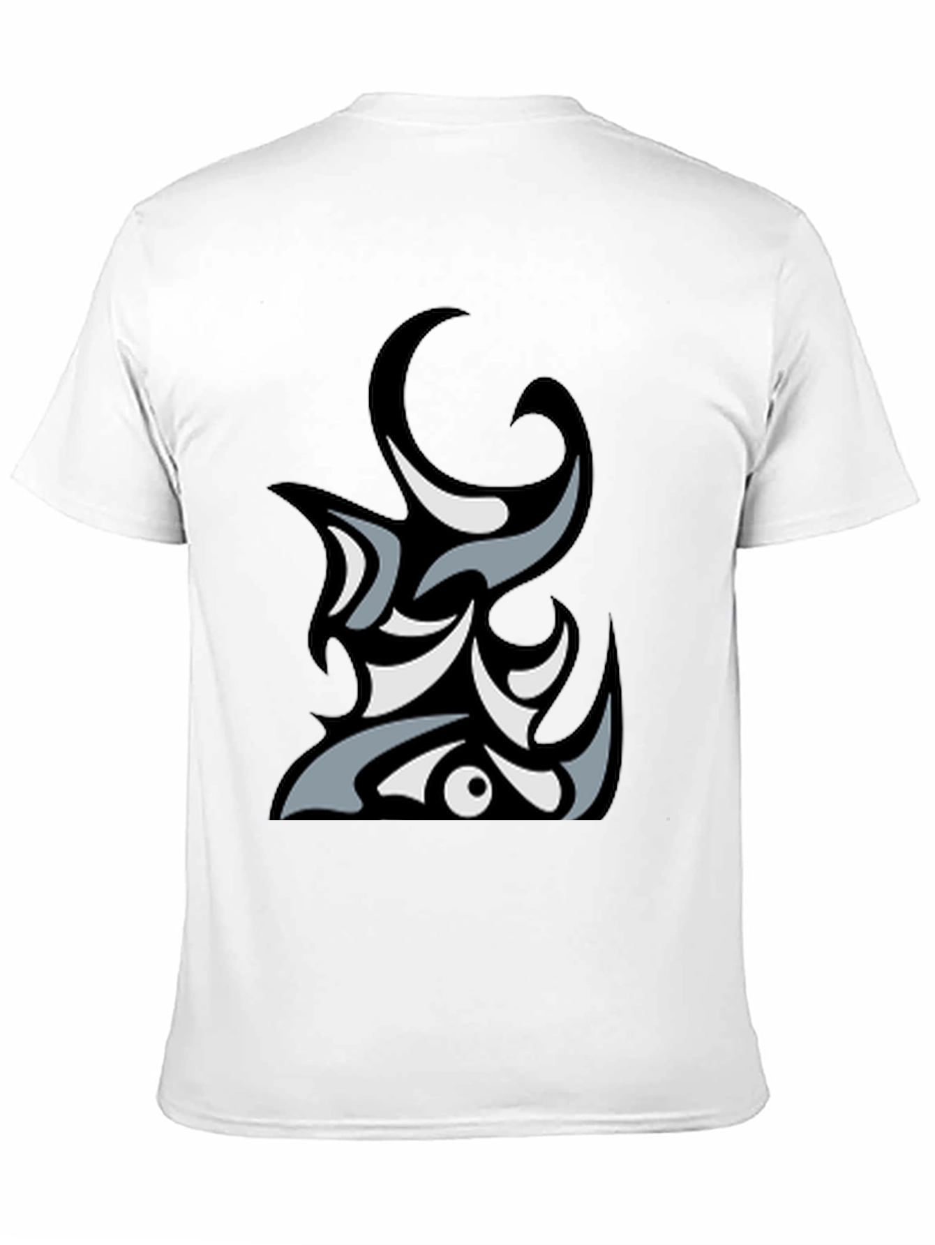 Abstract Tribal Graphic Black T-Shirt