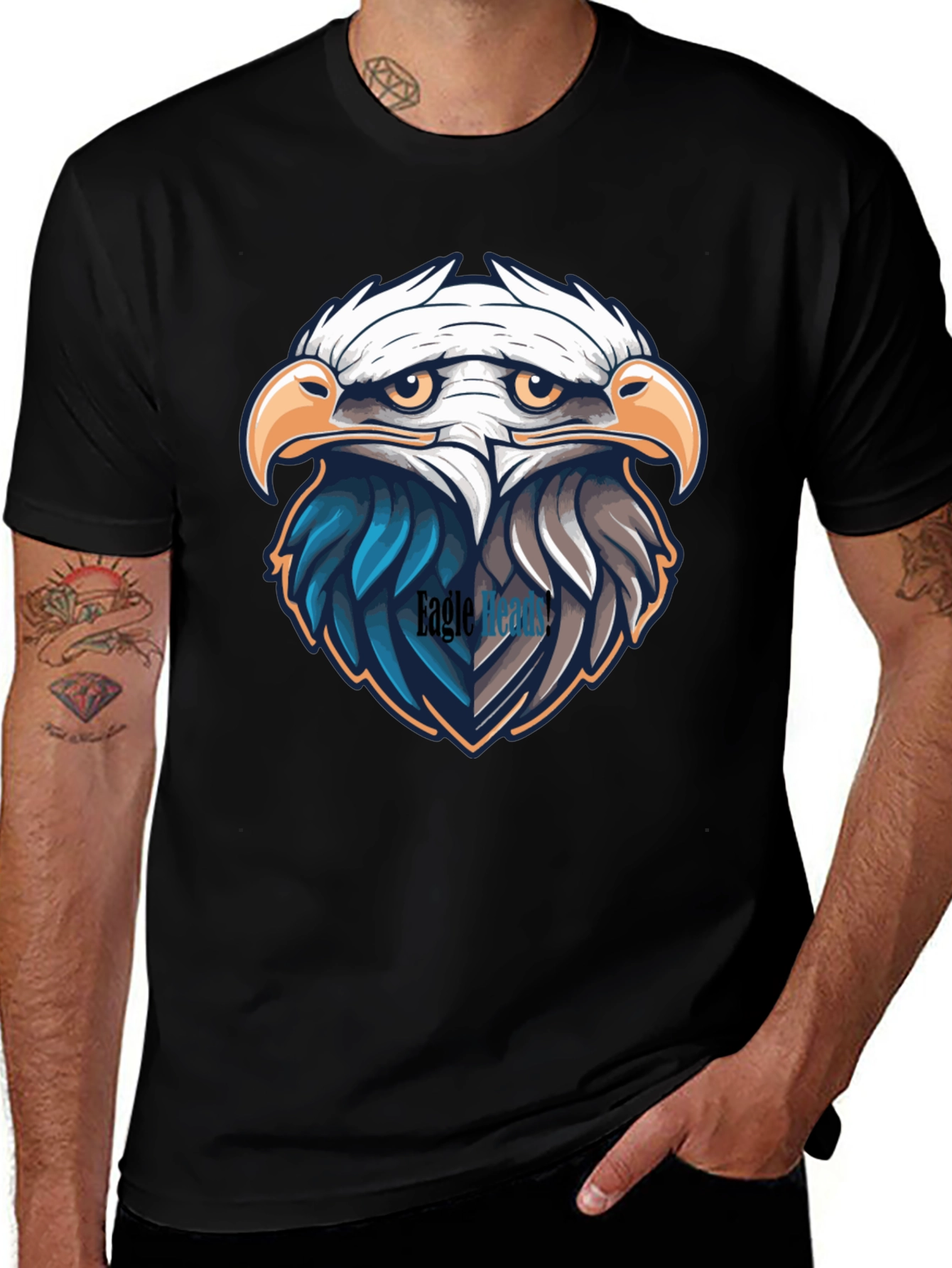 Mens Eagle Graphic Tee - Patriotic Design