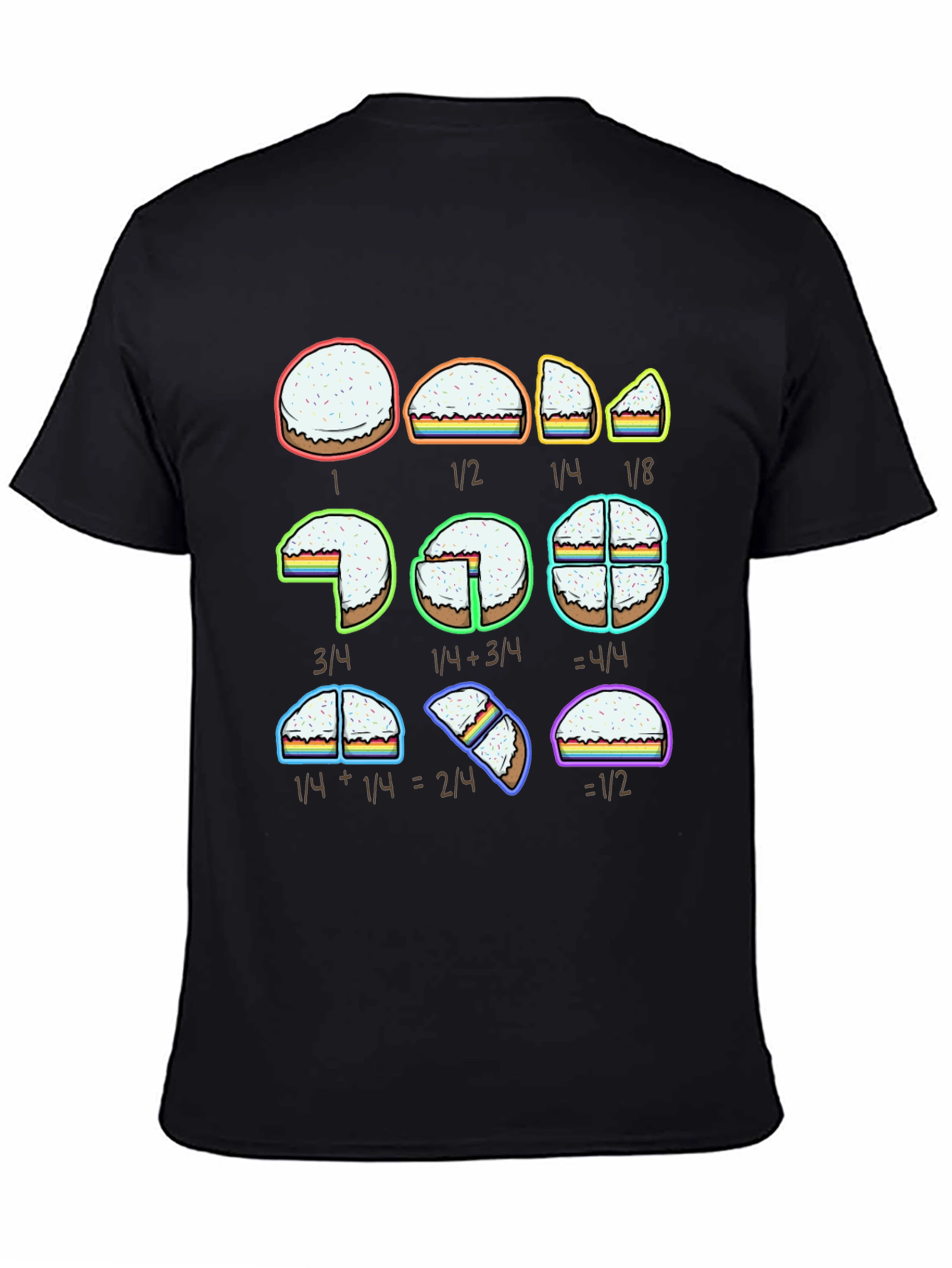 Math Cake T-Shirt - Fractions for Foodies