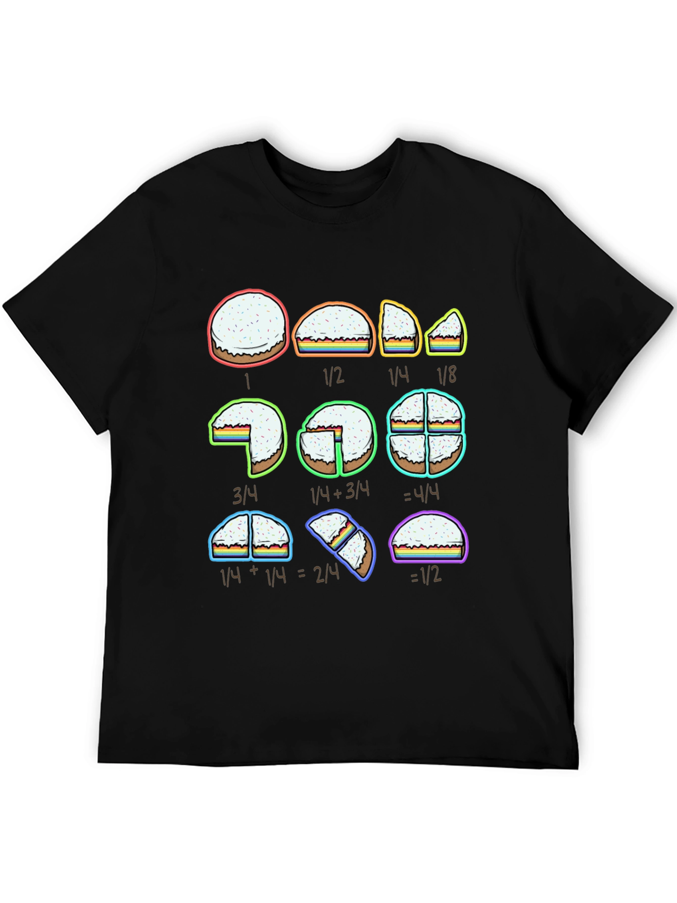 Math Cake T-Shirt - Fractions for Foodies