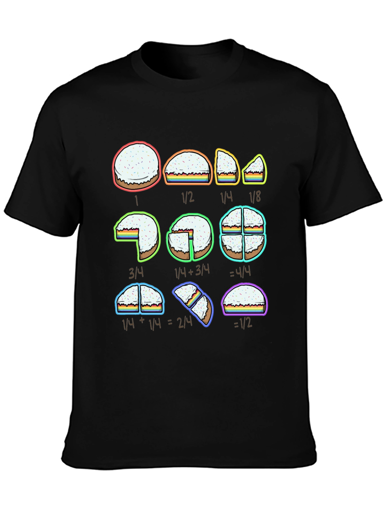 Math Cake T-Shirt - Fractions for Foodies