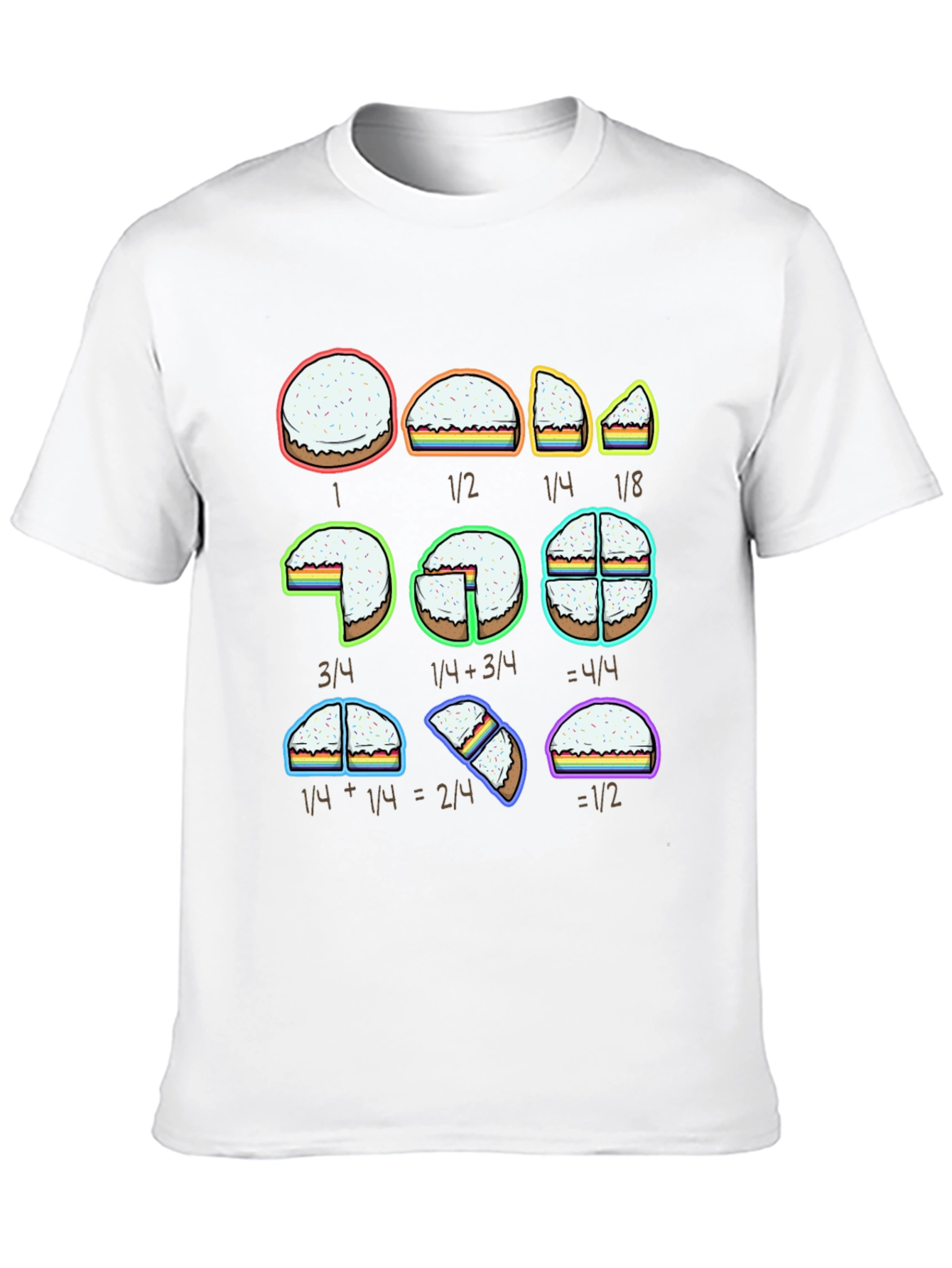 Math Cake T-Shirt - Fractions for Foodies