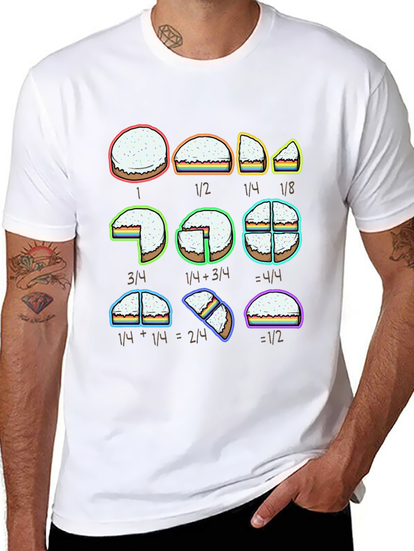 Math Cake T-Shirt - Fractions for Foodies