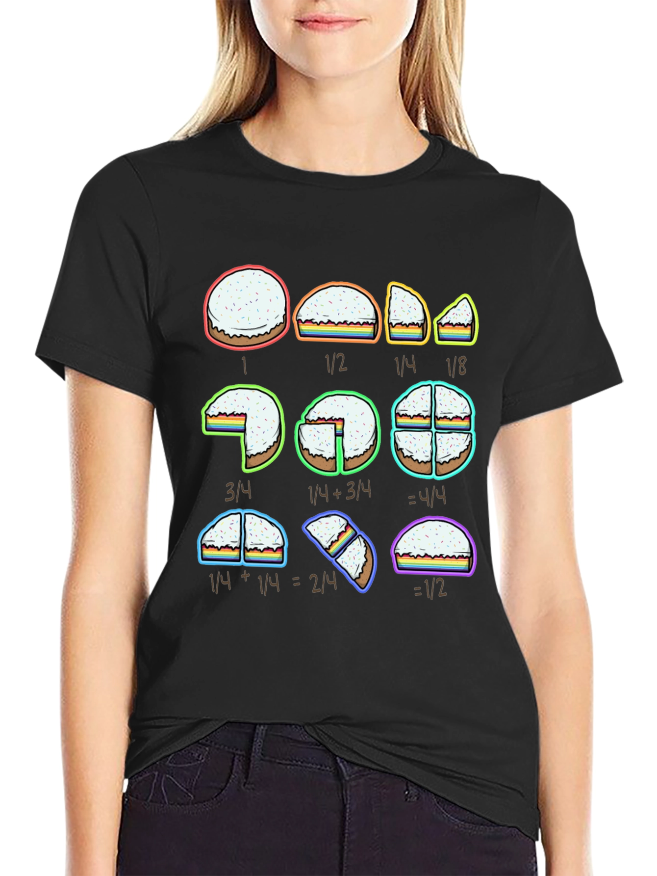 Math Cake T-Shirt - Fractions for Foodies