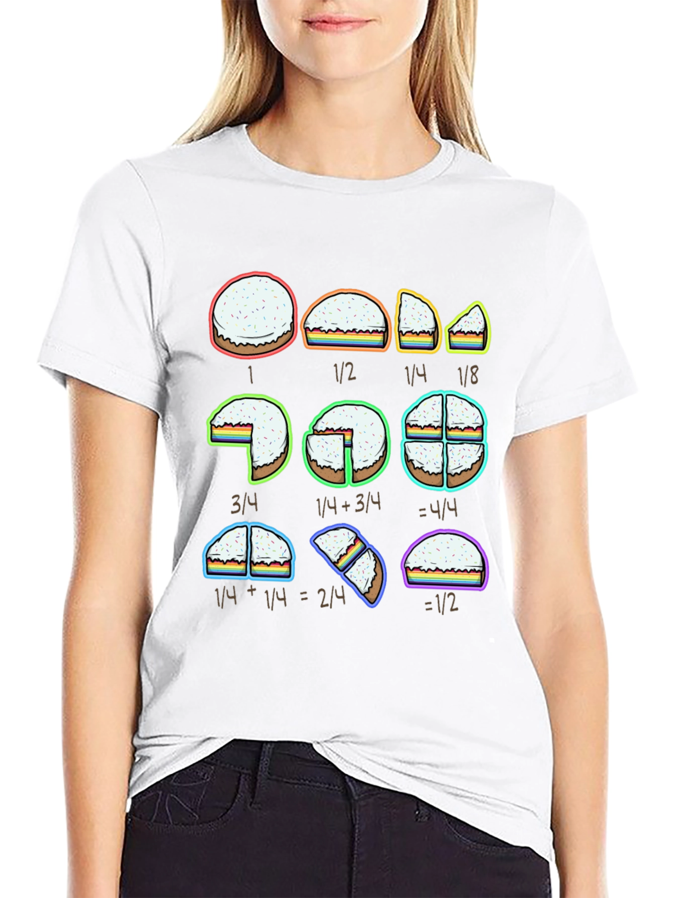 Math Cake T-Shirt - Fractions for Foodies