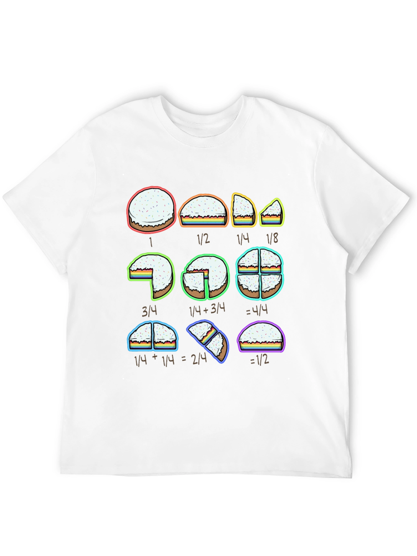 Math Cake T-Shirt - Fractions for Foodies