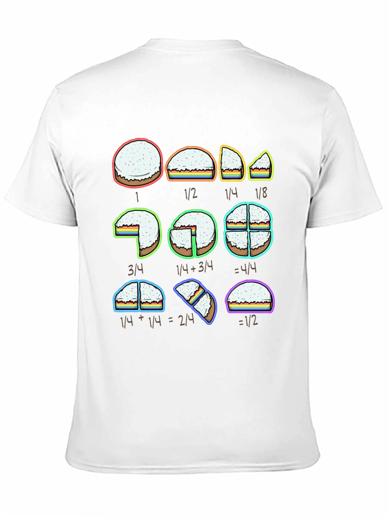 Math Cake T-Shirt - Fractions for Foodies