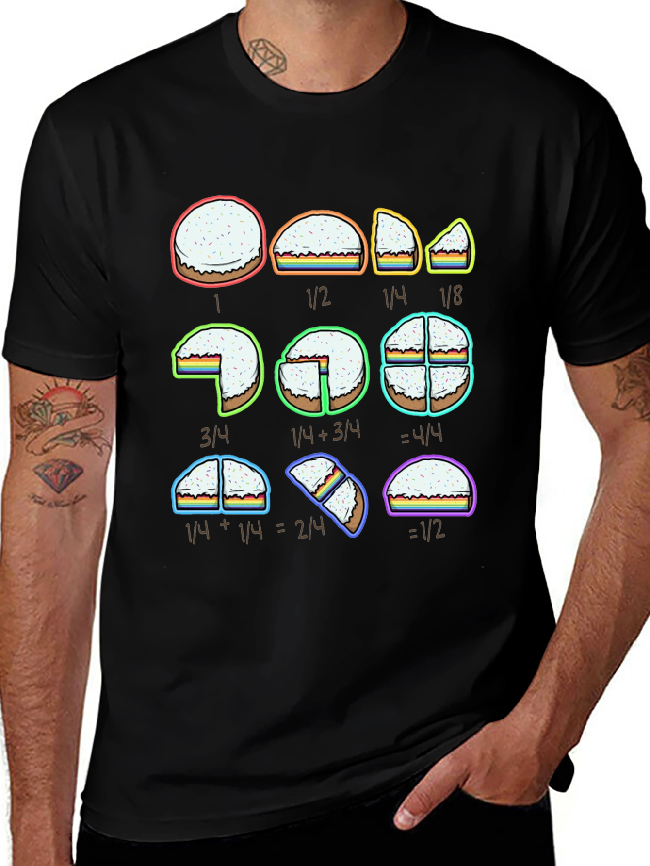 Math Cake T-Shirt - Fractions for Foodies