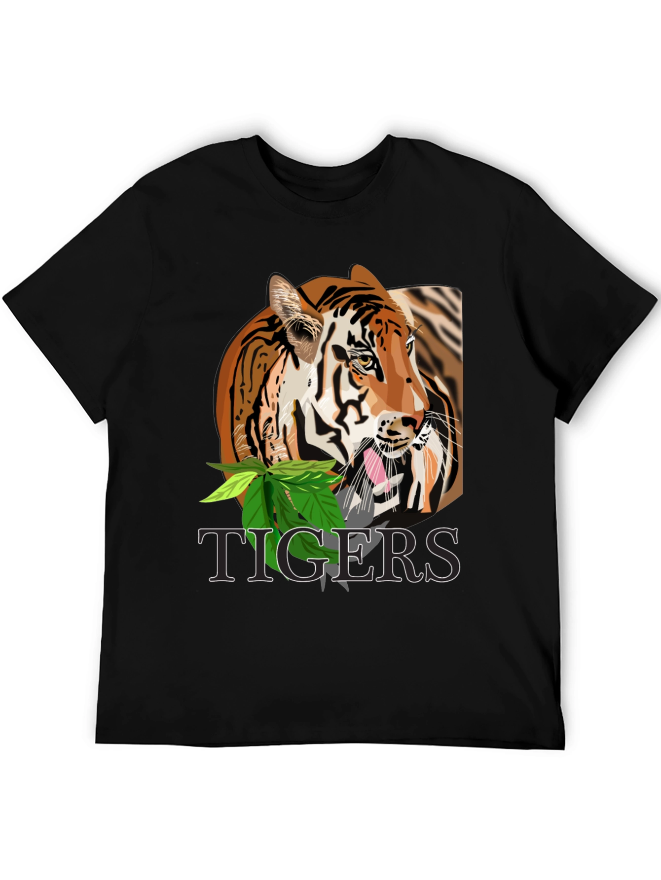 Tiger Graphic T-Shirt - Bold Black Tee