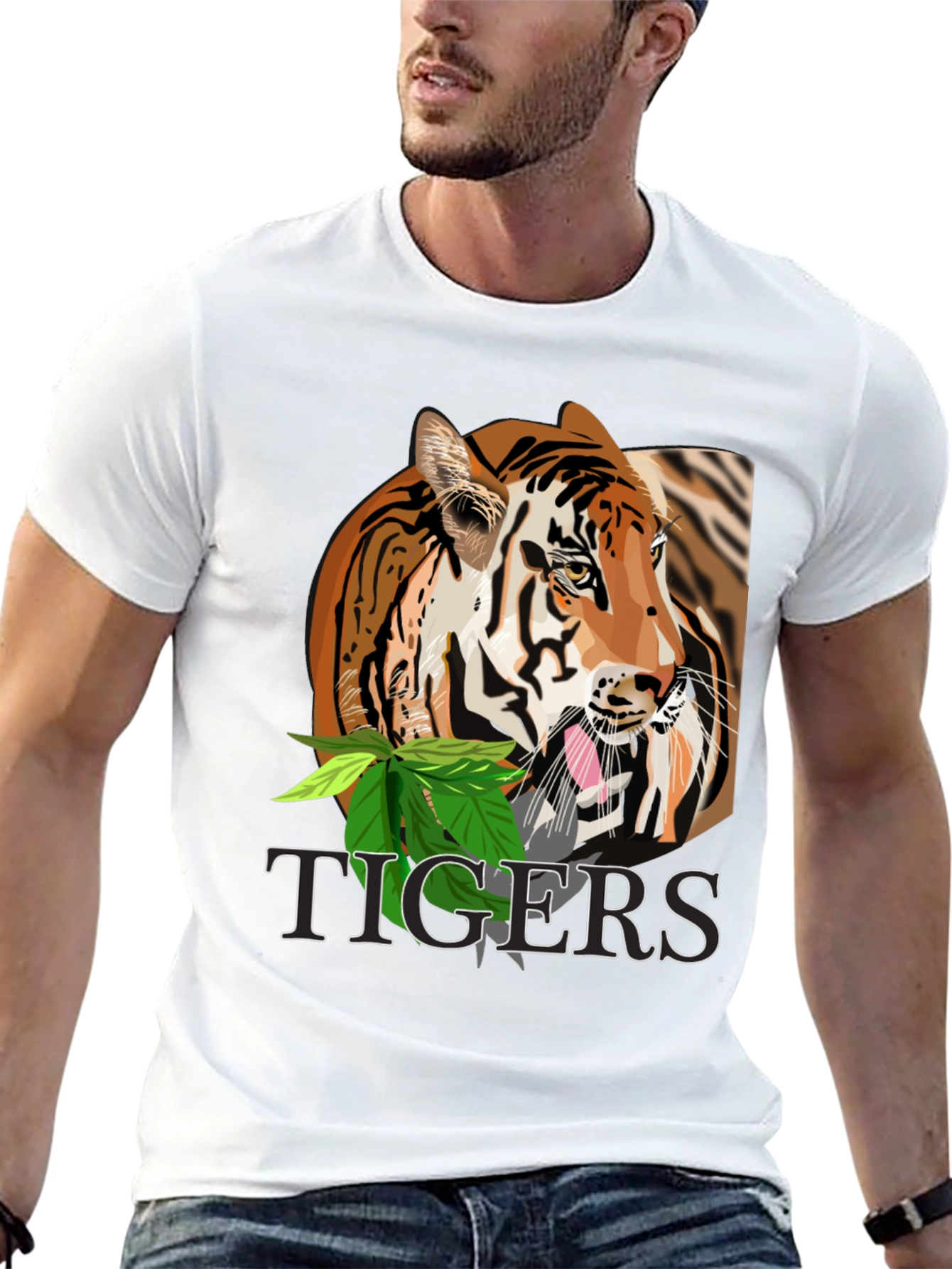 Tiger Graphic T-Shirt - Bold Black Tee