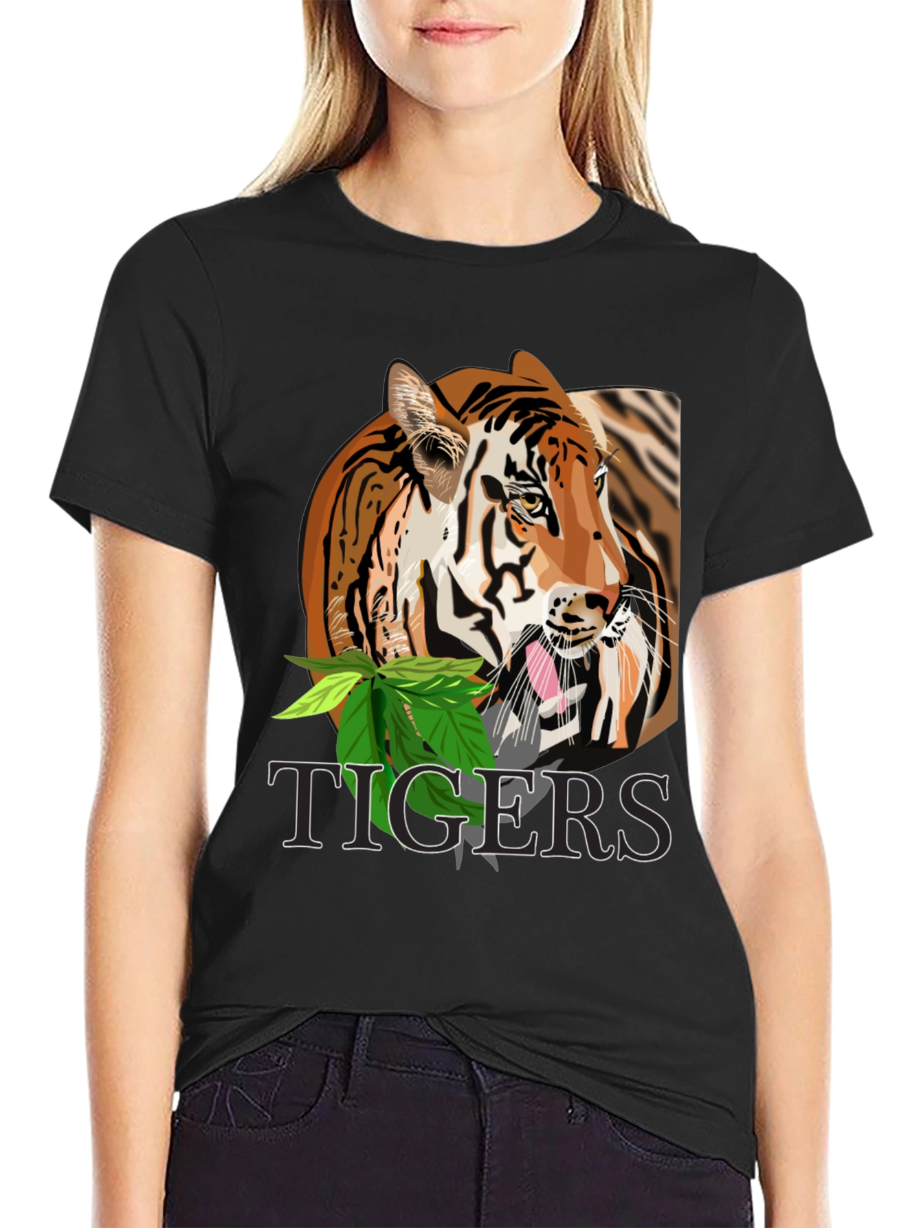 Tiger Graphic T-Shirt - Bold Black Tee