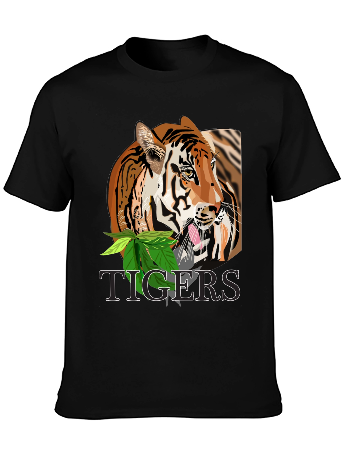 Tiger Graphic T-Shirt - Bold Black Tee