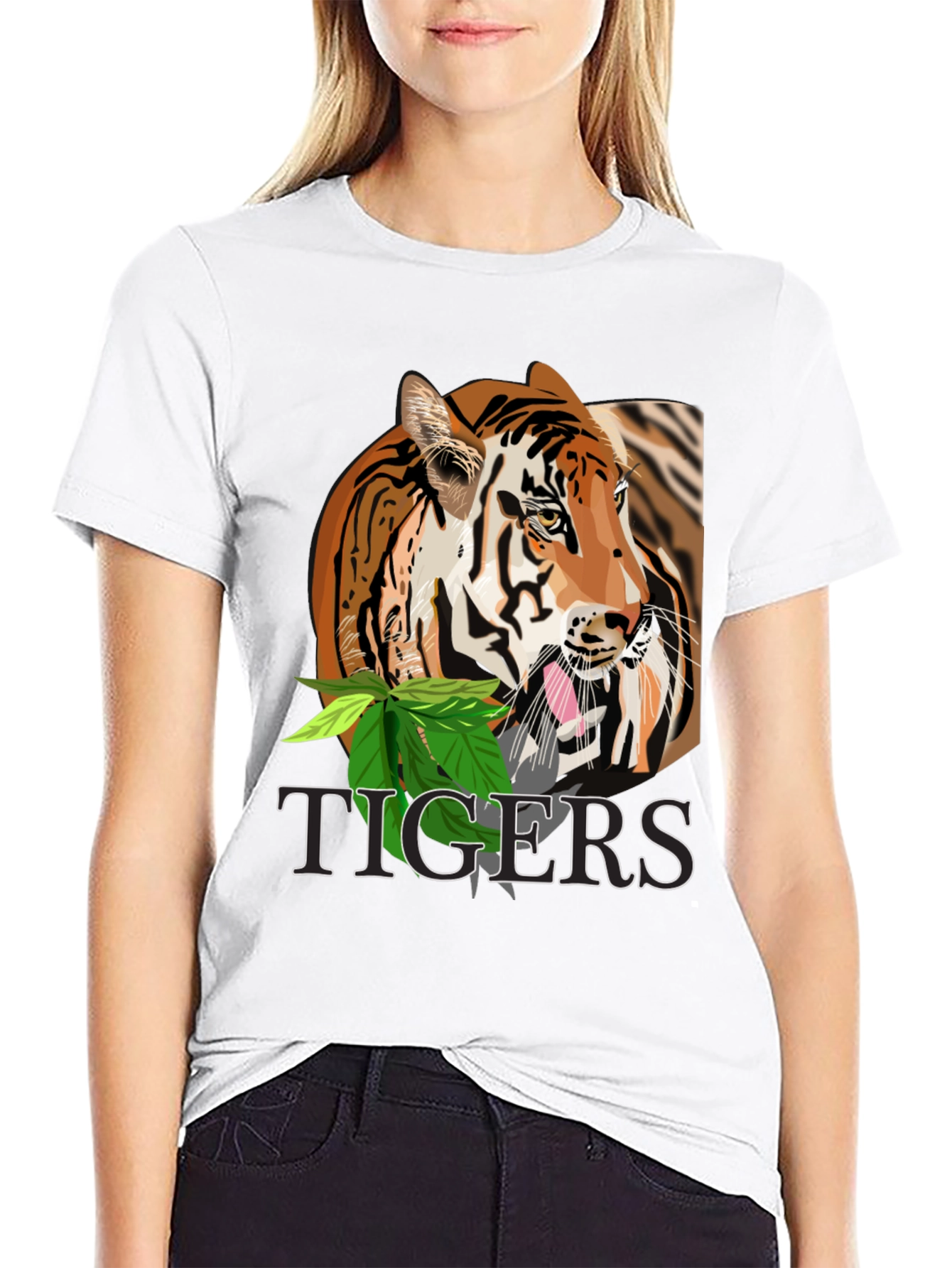 Tiger Graphic T-Shirt - Bold Black Tee