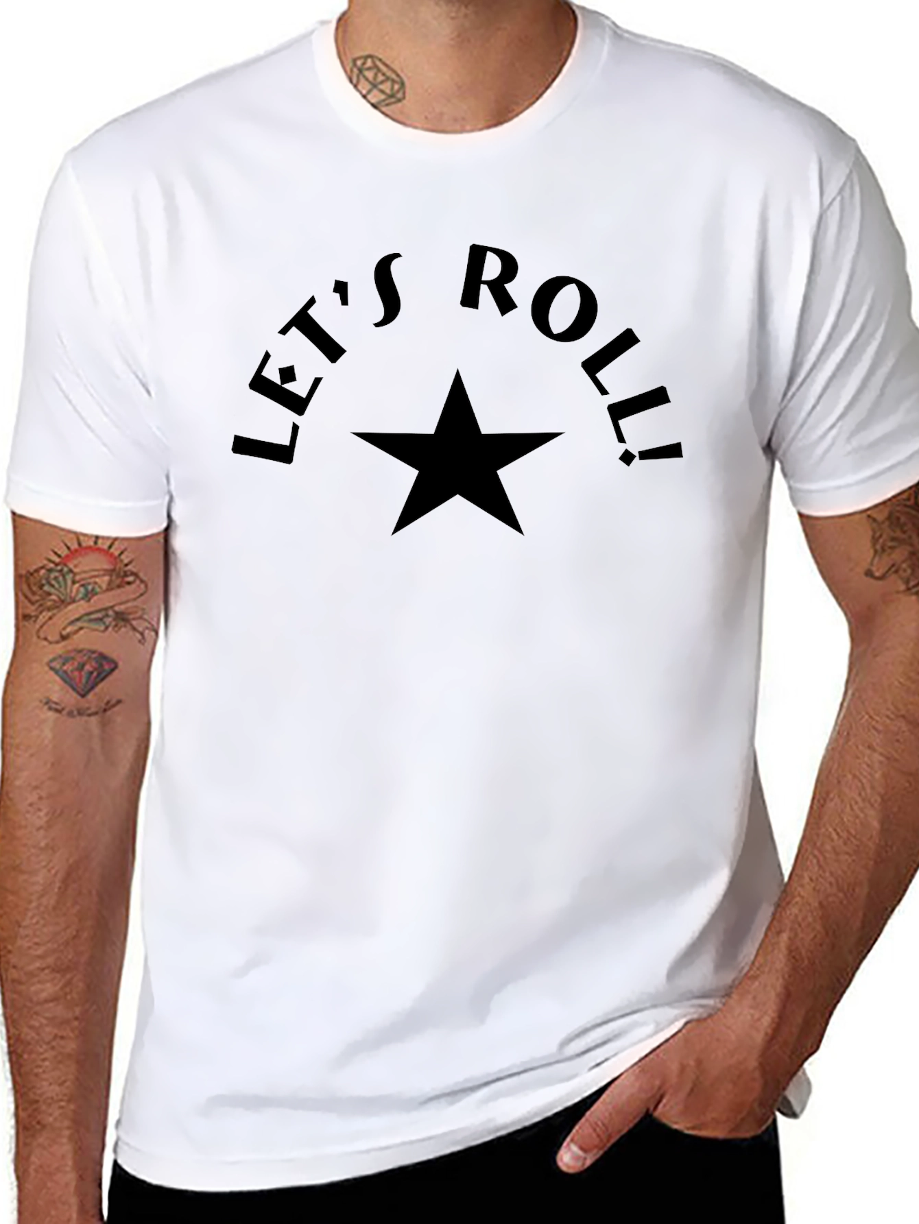 Lets Roll Star Black T-Shirt