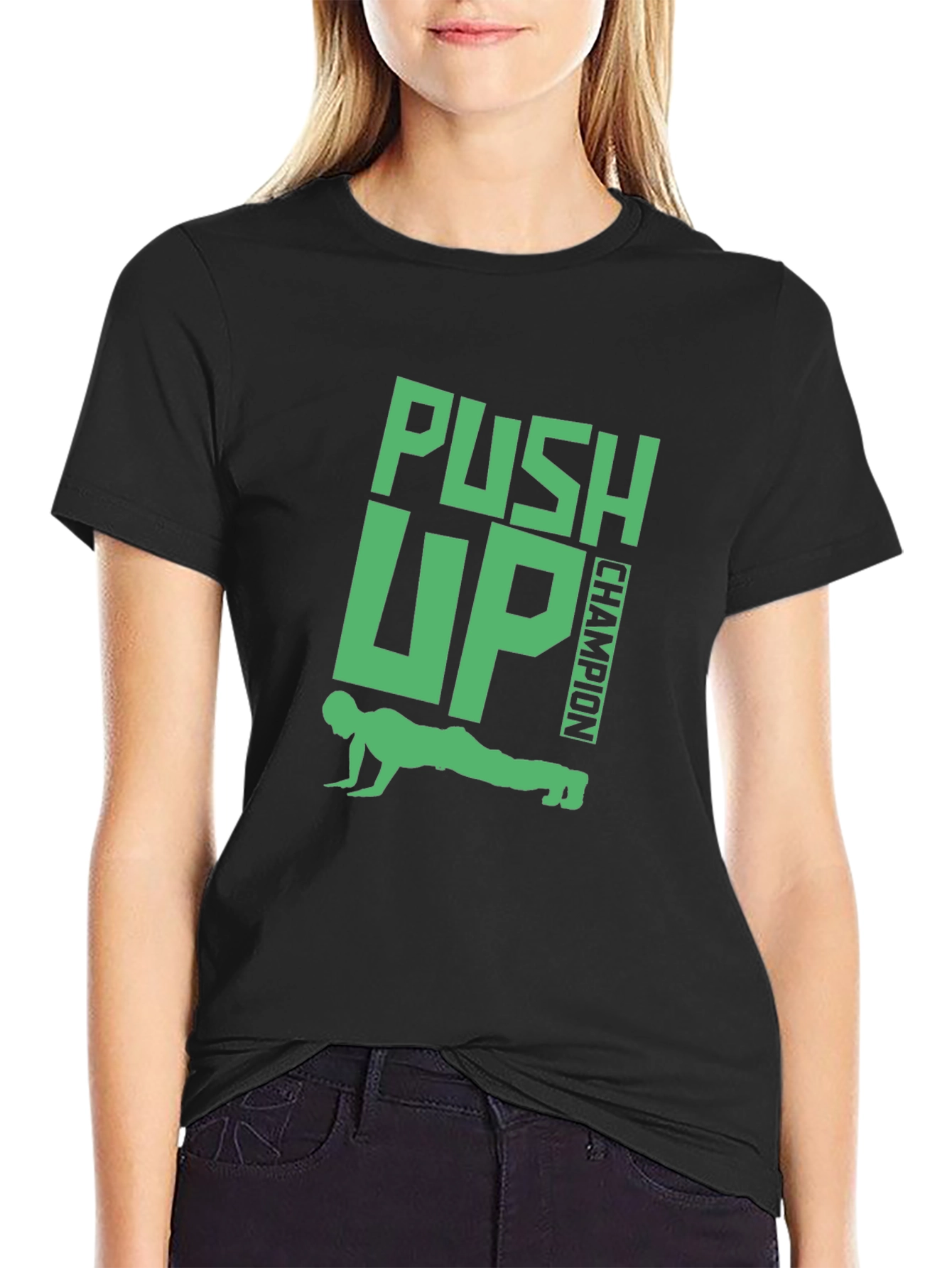 Push Up Champion Black T-Shirt