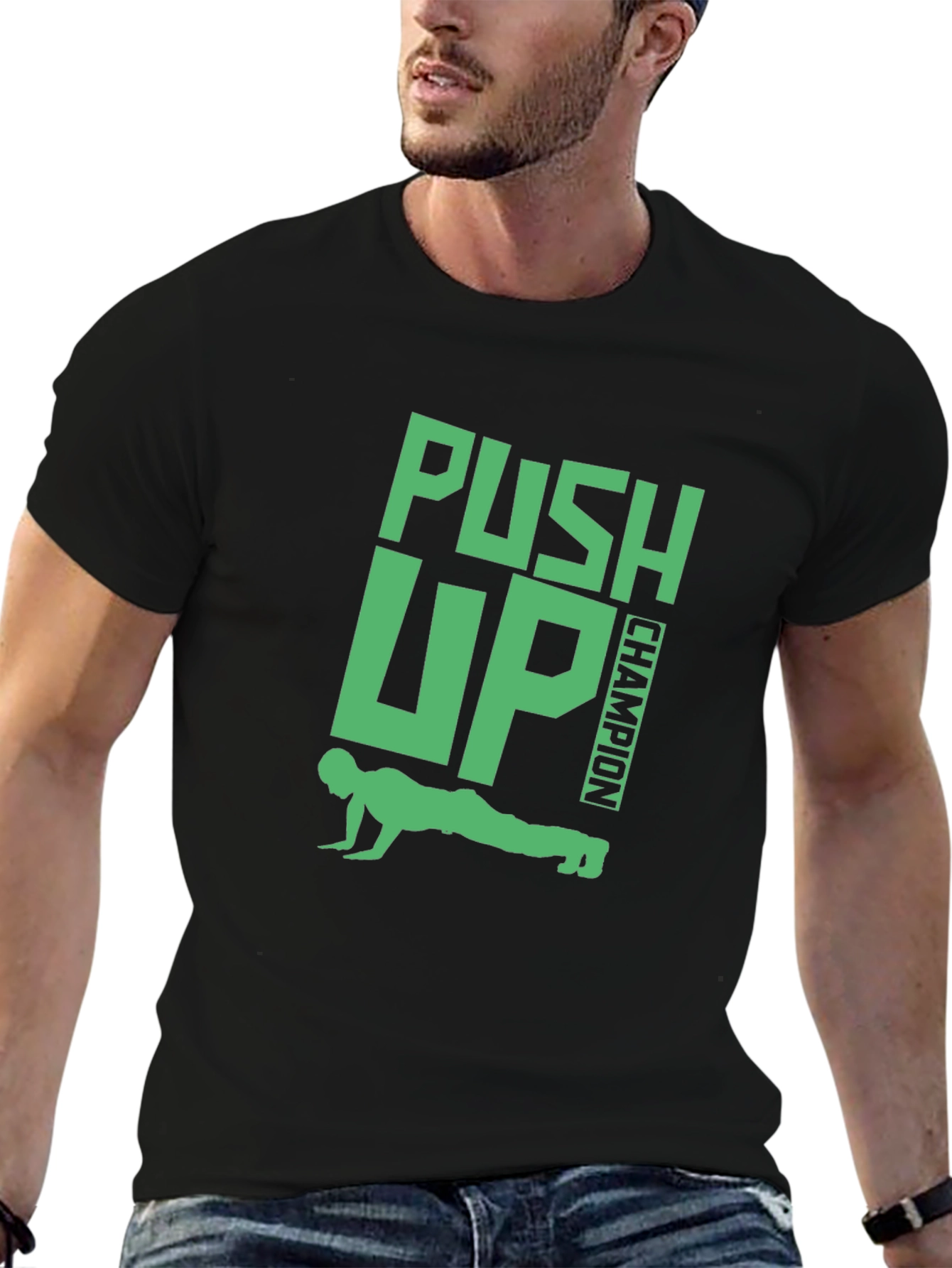 Push Up Champion Black T-Shirt
