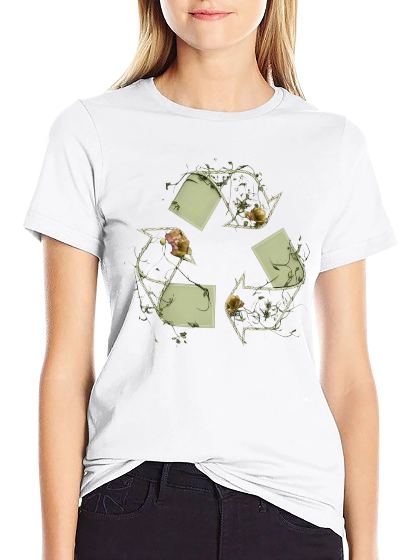 Eco-Chic Recycle Symbol Graphic Tee