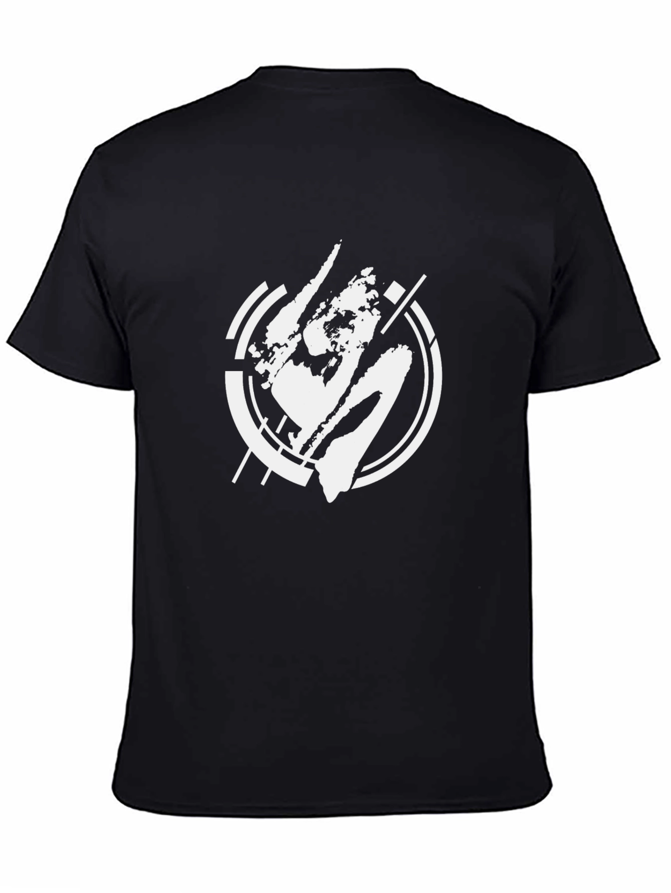 Abstract Graphic T-Shirt - Stylish Black Tee