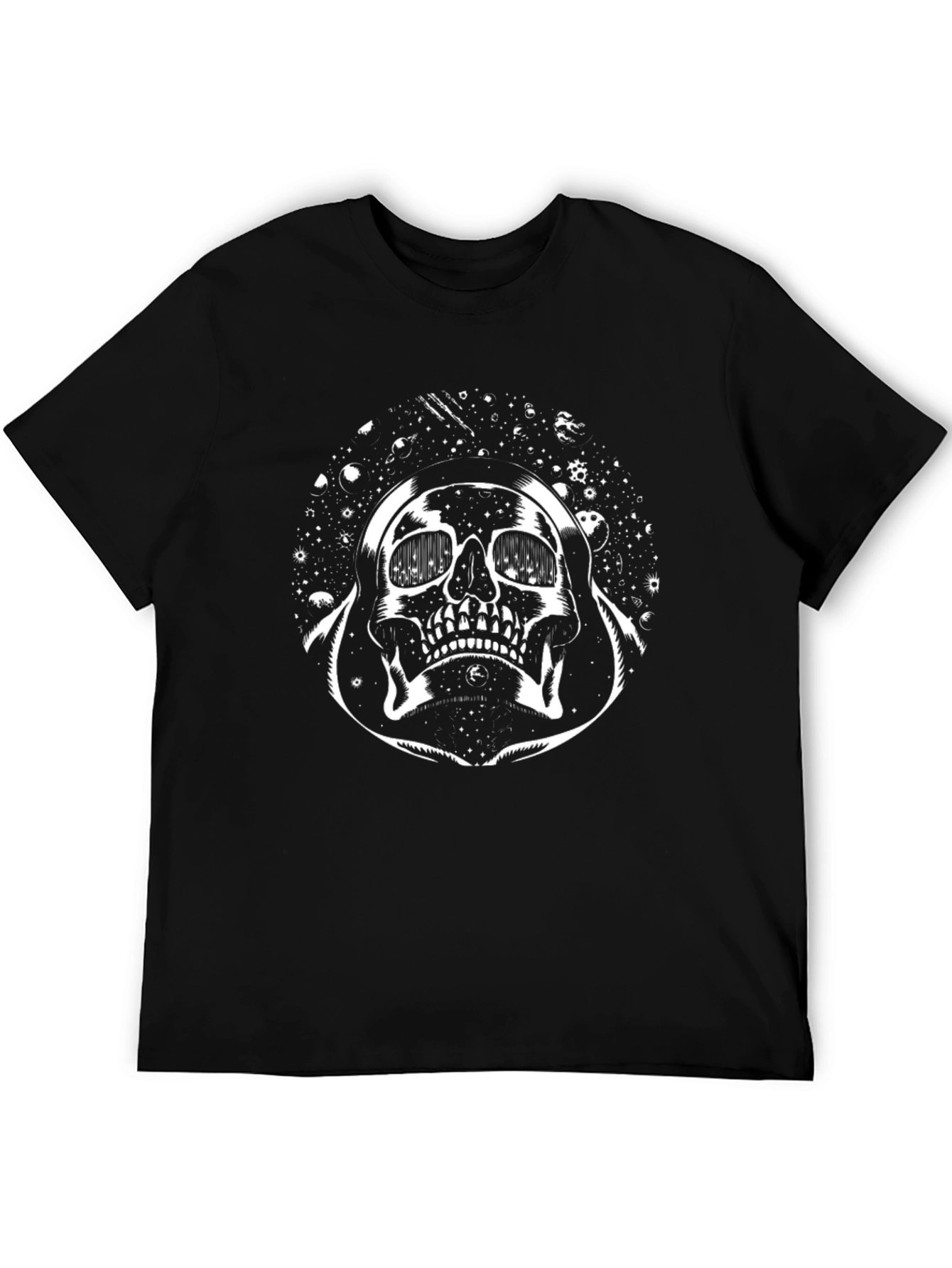 Skull Space Graphic Black Tee