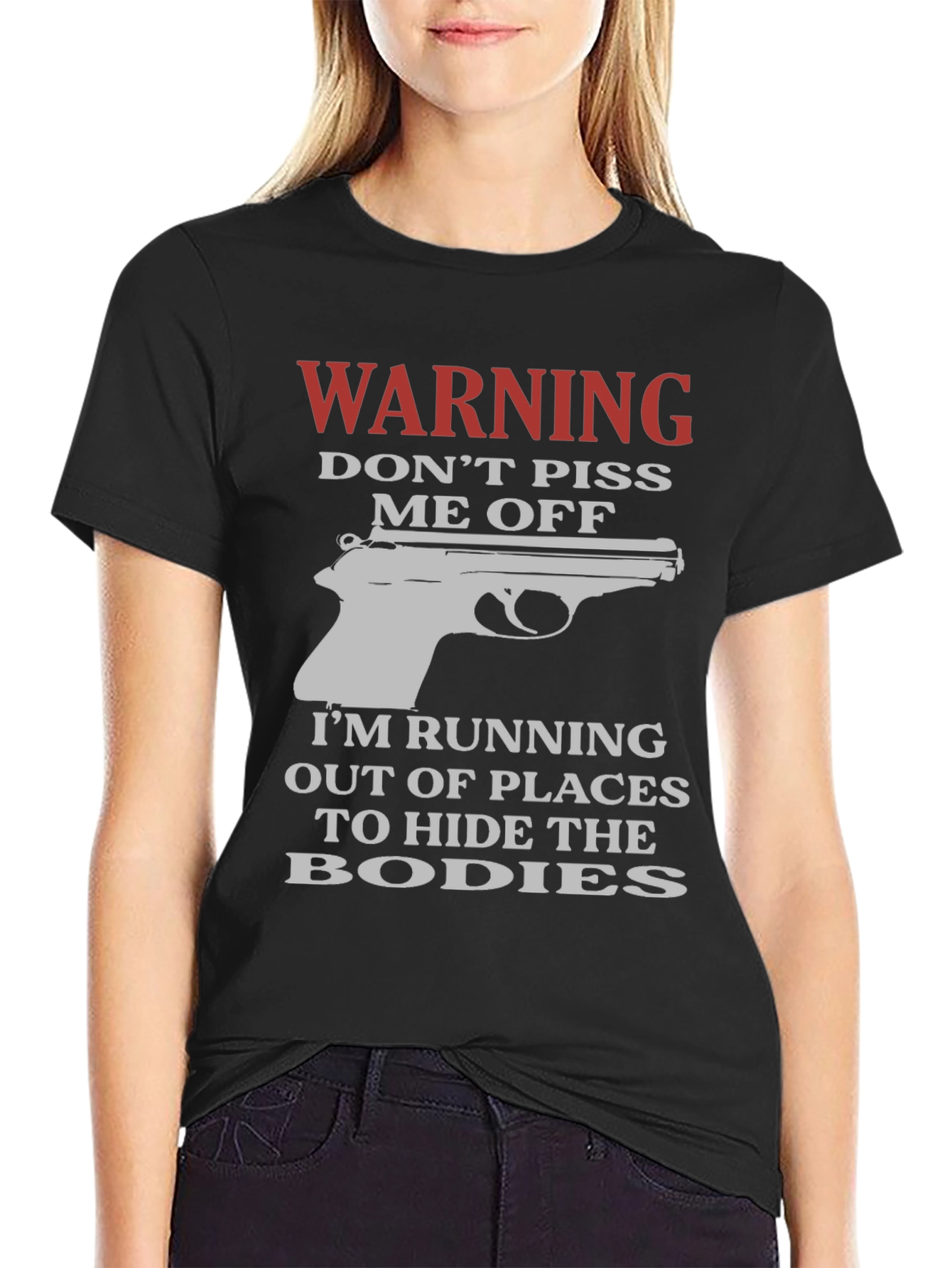 Warning Dont Piss Me Off Funny Graphic T-Shirt