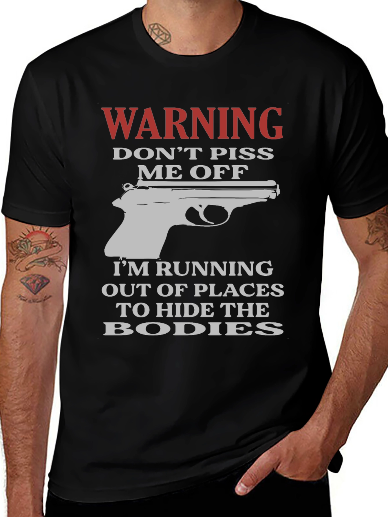 Warning Dont Piss Me Off Funny Graphic T-Shirt