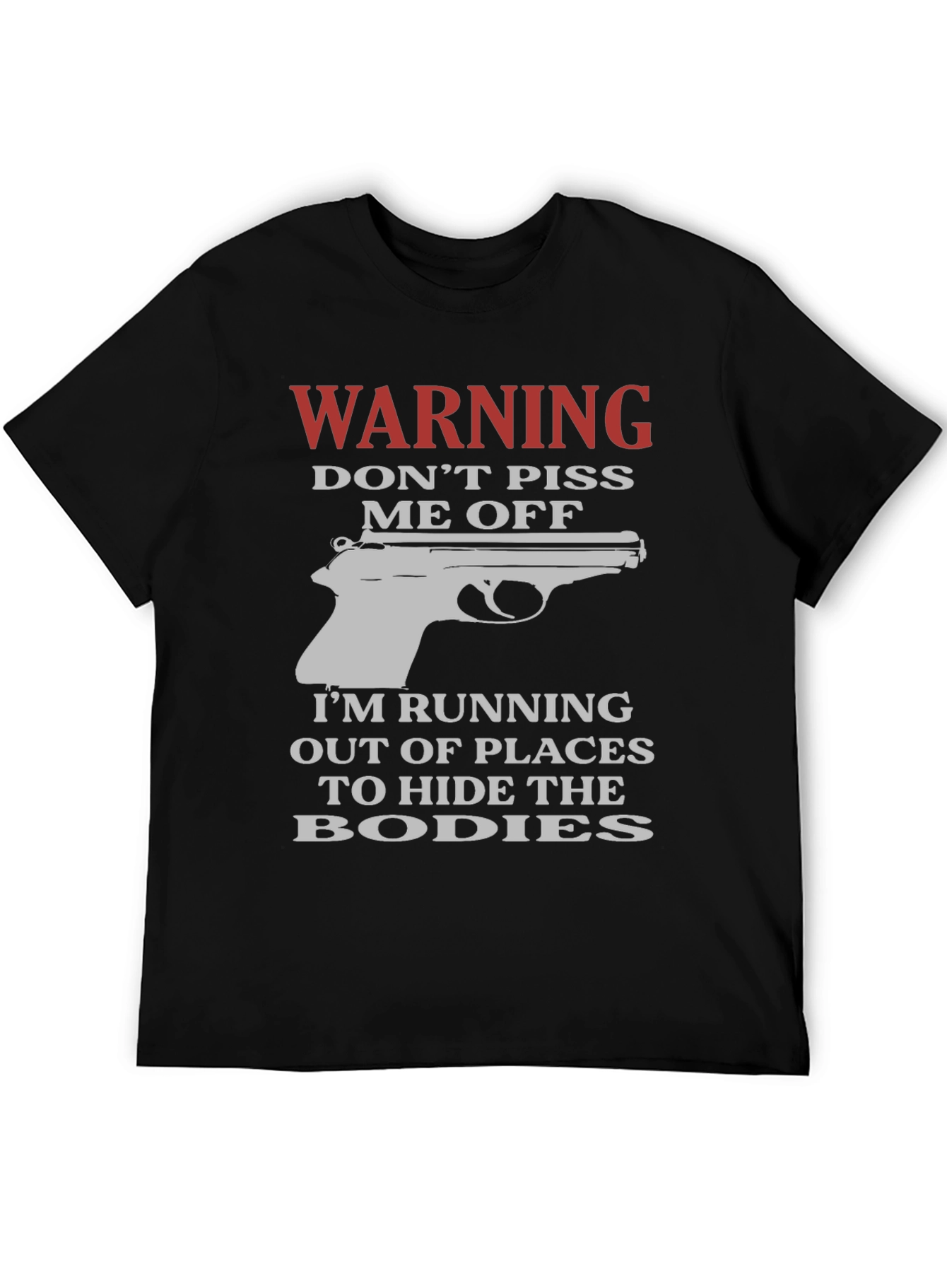 Warning Dont Piss Me Off Funny Graphic T-Shirt