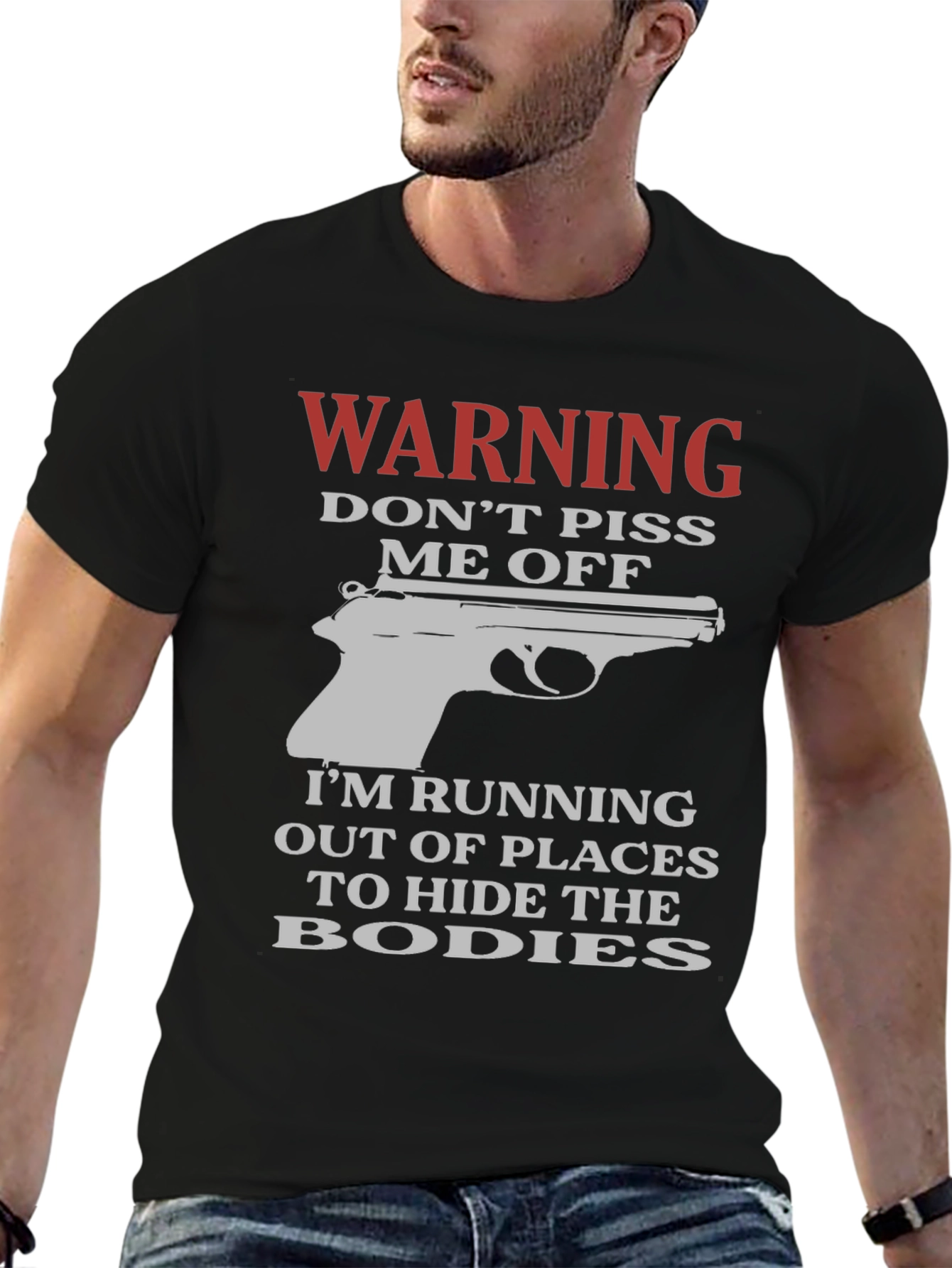 Warning Dont Piss Me Off Funny Graphic T-Shirt