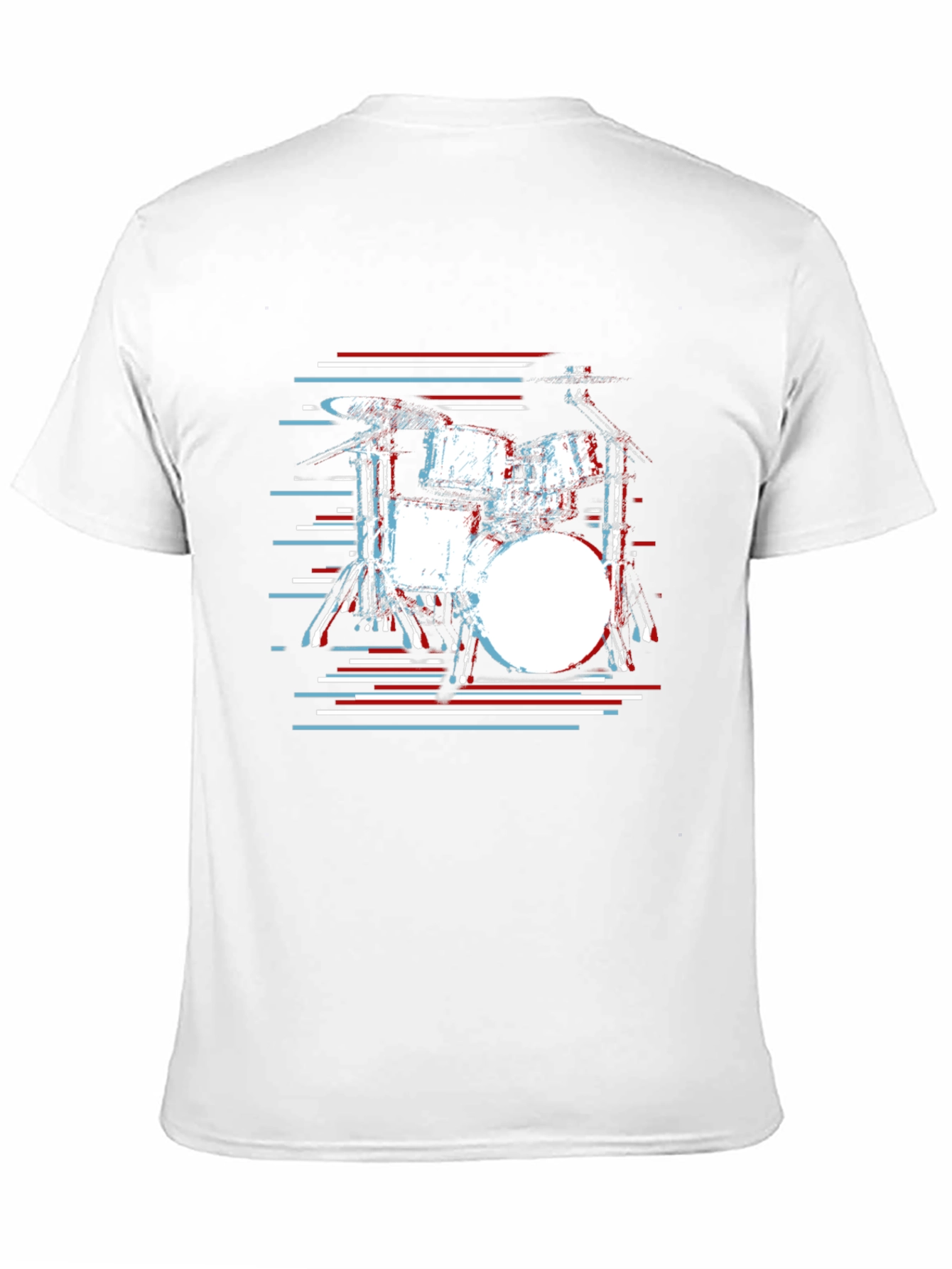 Drum Set Graphic Tee - Music Lover Black T-Shirt