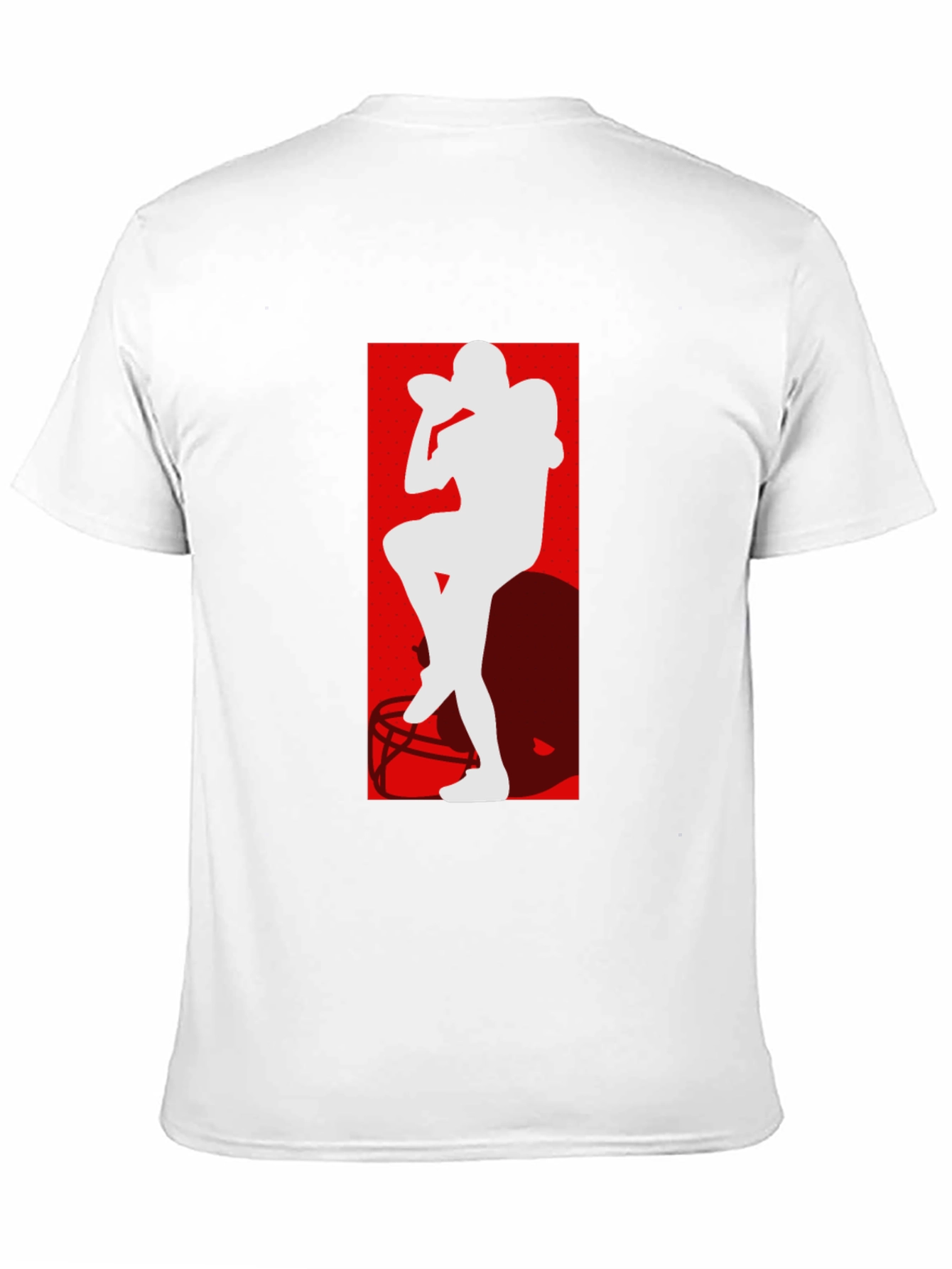 Football Player Silhouette Graphic T-Shirt