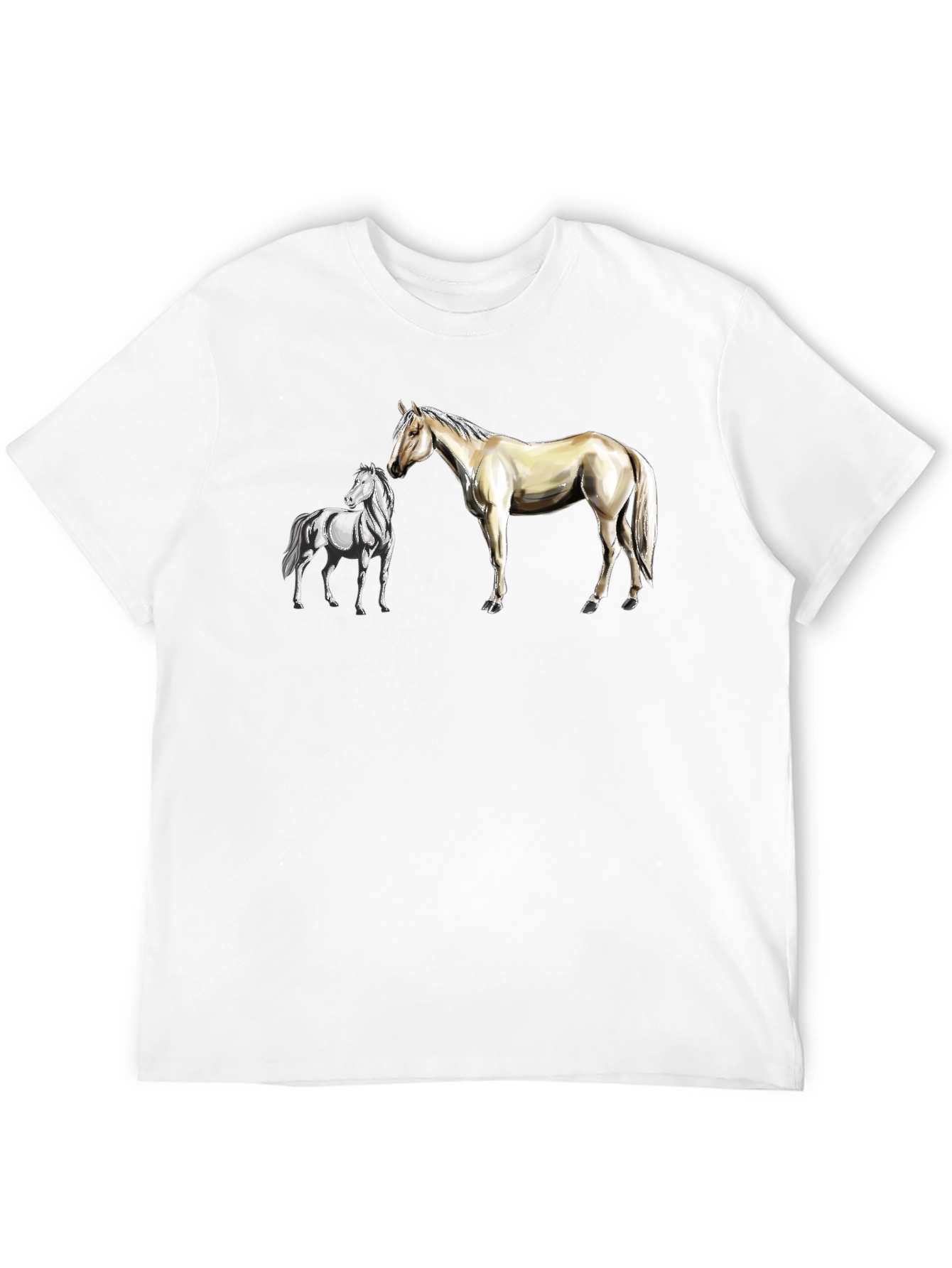 Horse Graphic Tee - Stylish Black Cotton T-Shirt