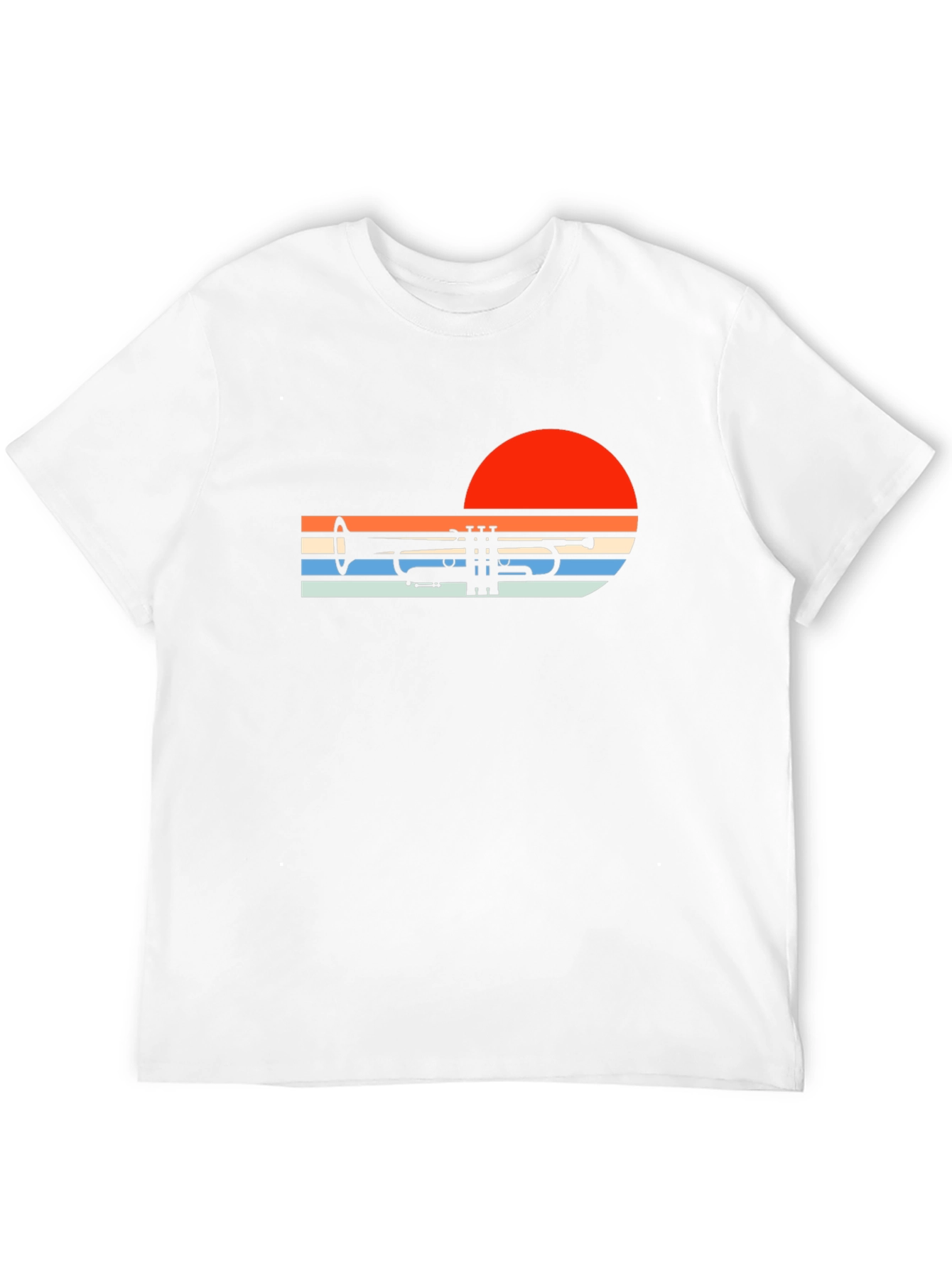 Retro Trumpet Sunset Graphic Tee