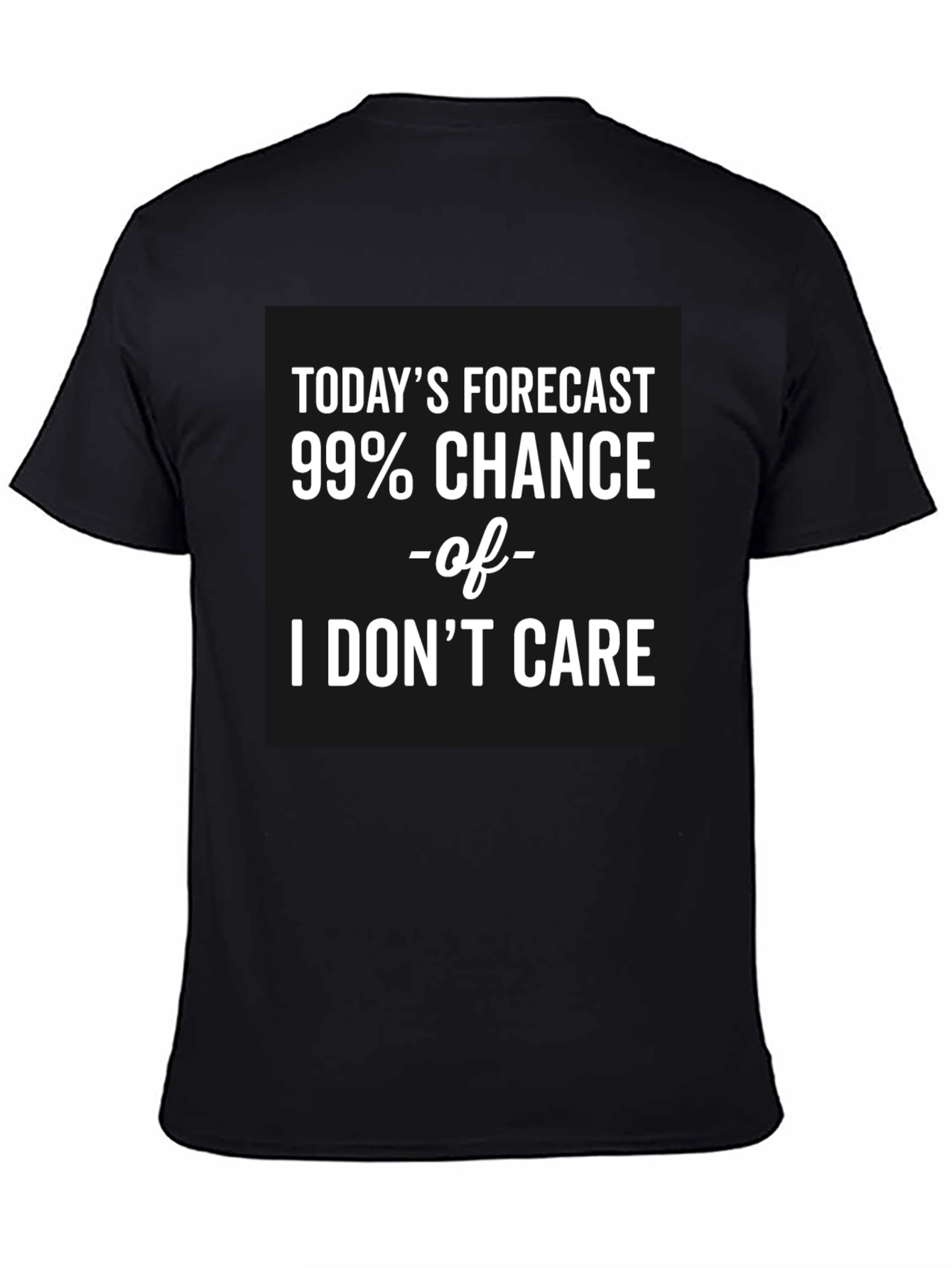 Funny Todays Forecast I Dont Care Graphic T-Shirt