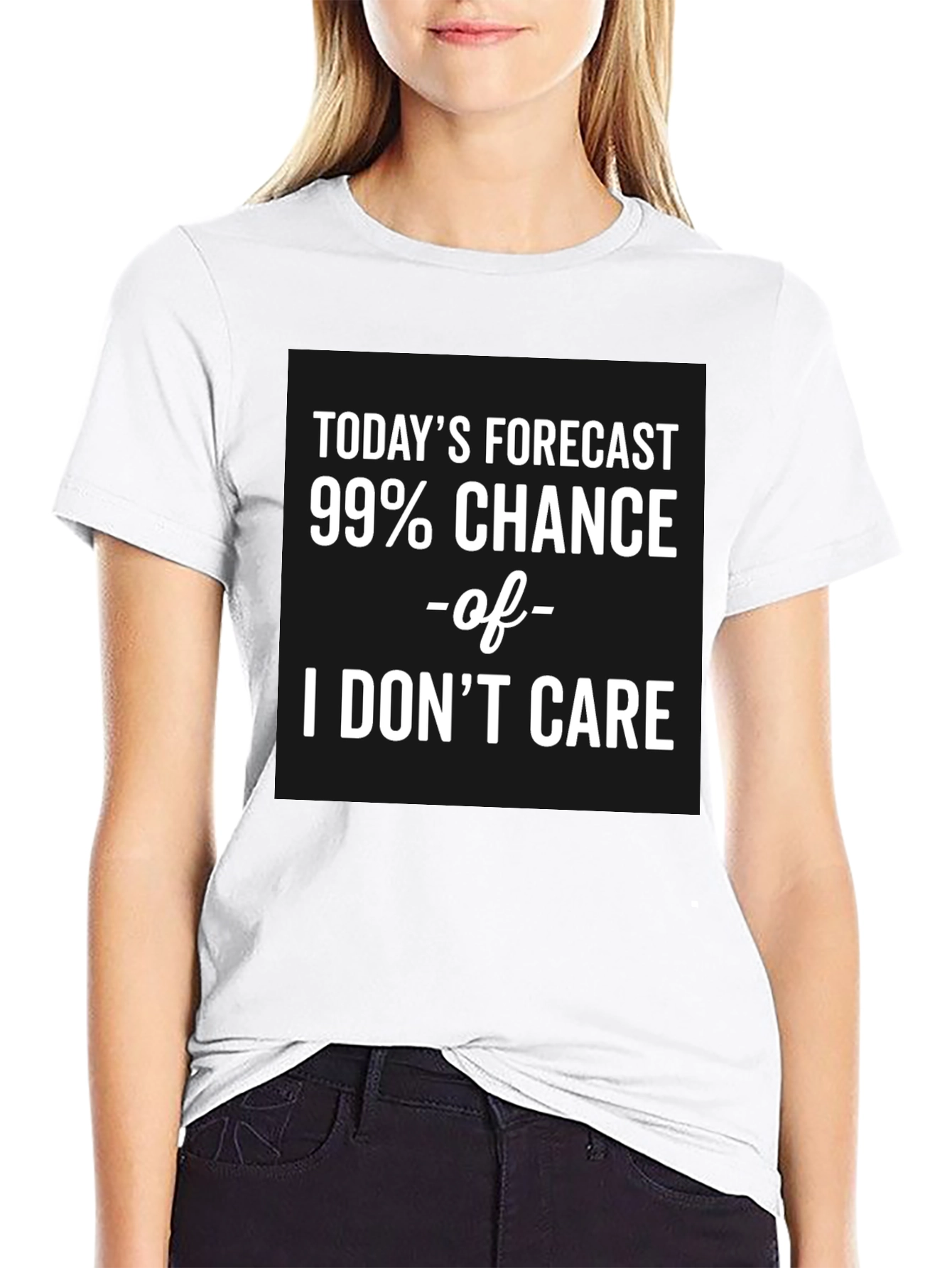Funny Todays Forecast I Dont Care Graphic T-Shirt