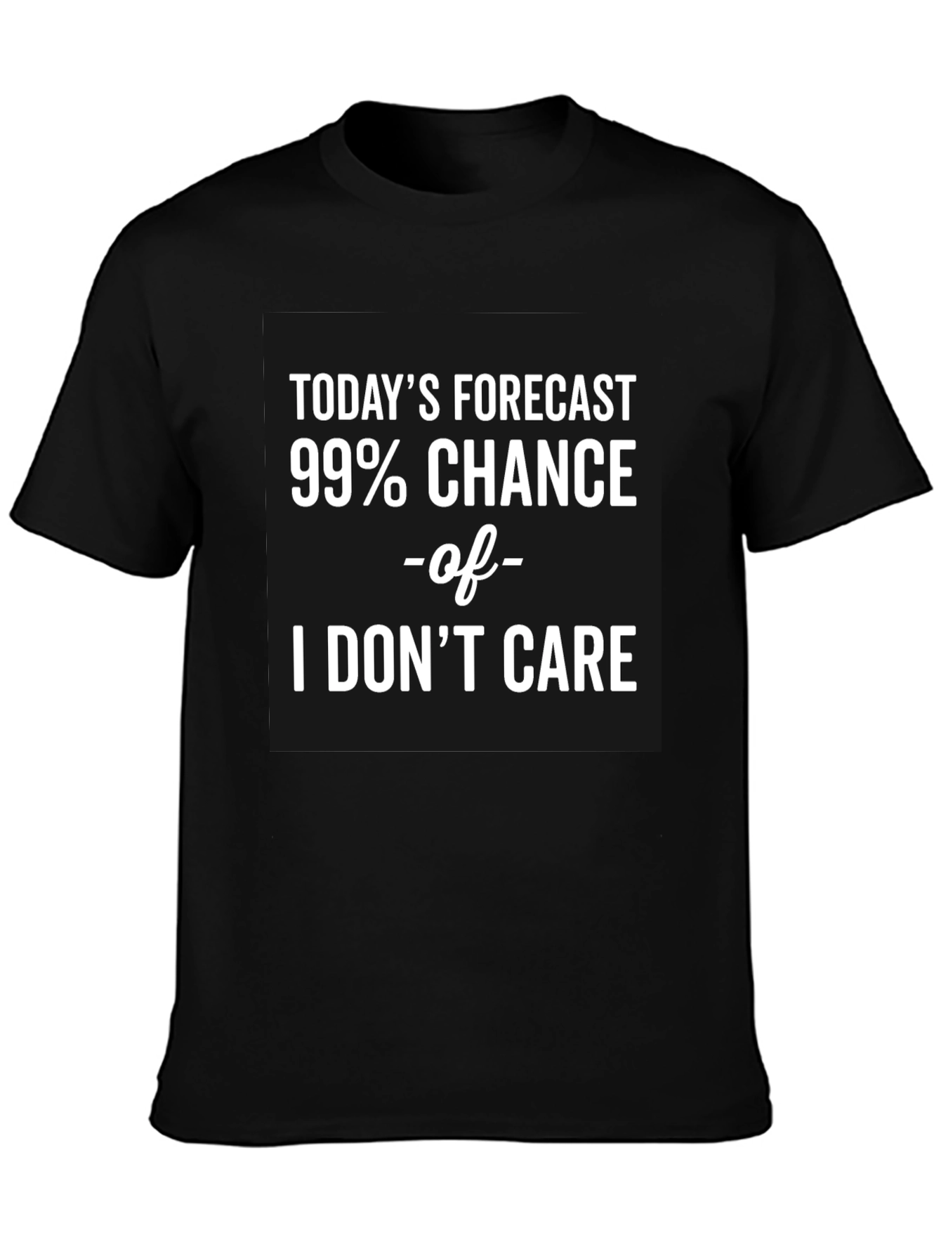 Funny Todays Forecast I Dont Care Graphic T-Shirt