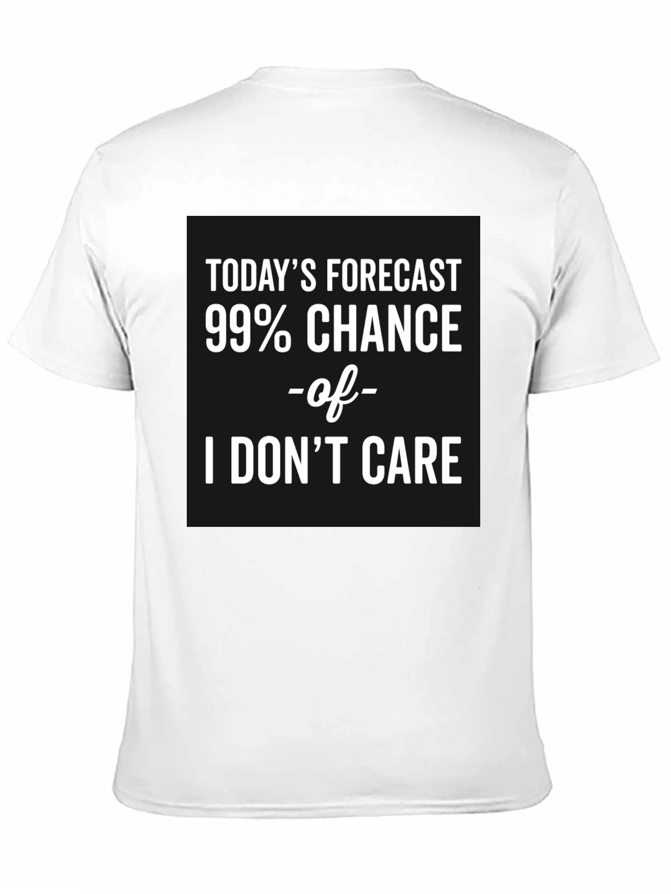 Funny Todays Forecast I Dont Care Graphic T-Shirt
