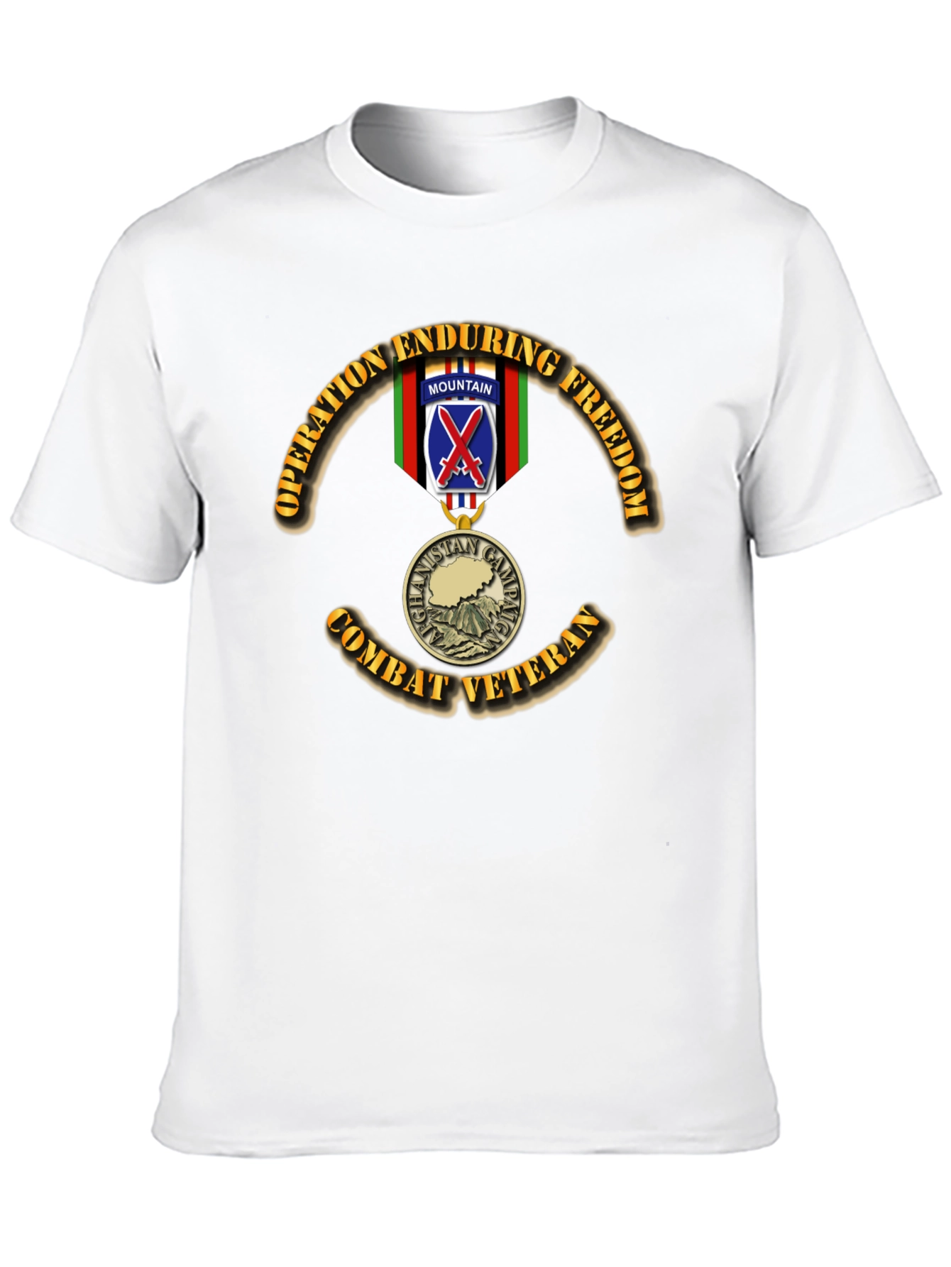 Operation Enduring Freedom Combat Veteran Black T-Shirt