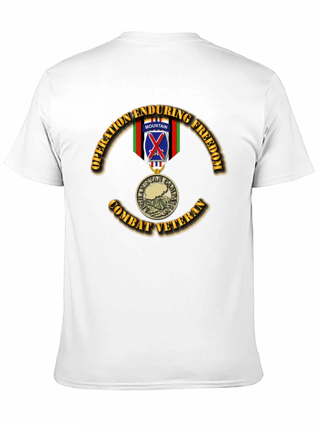 Operation Enduring Freedom Combat Veteran Black T-Shirt