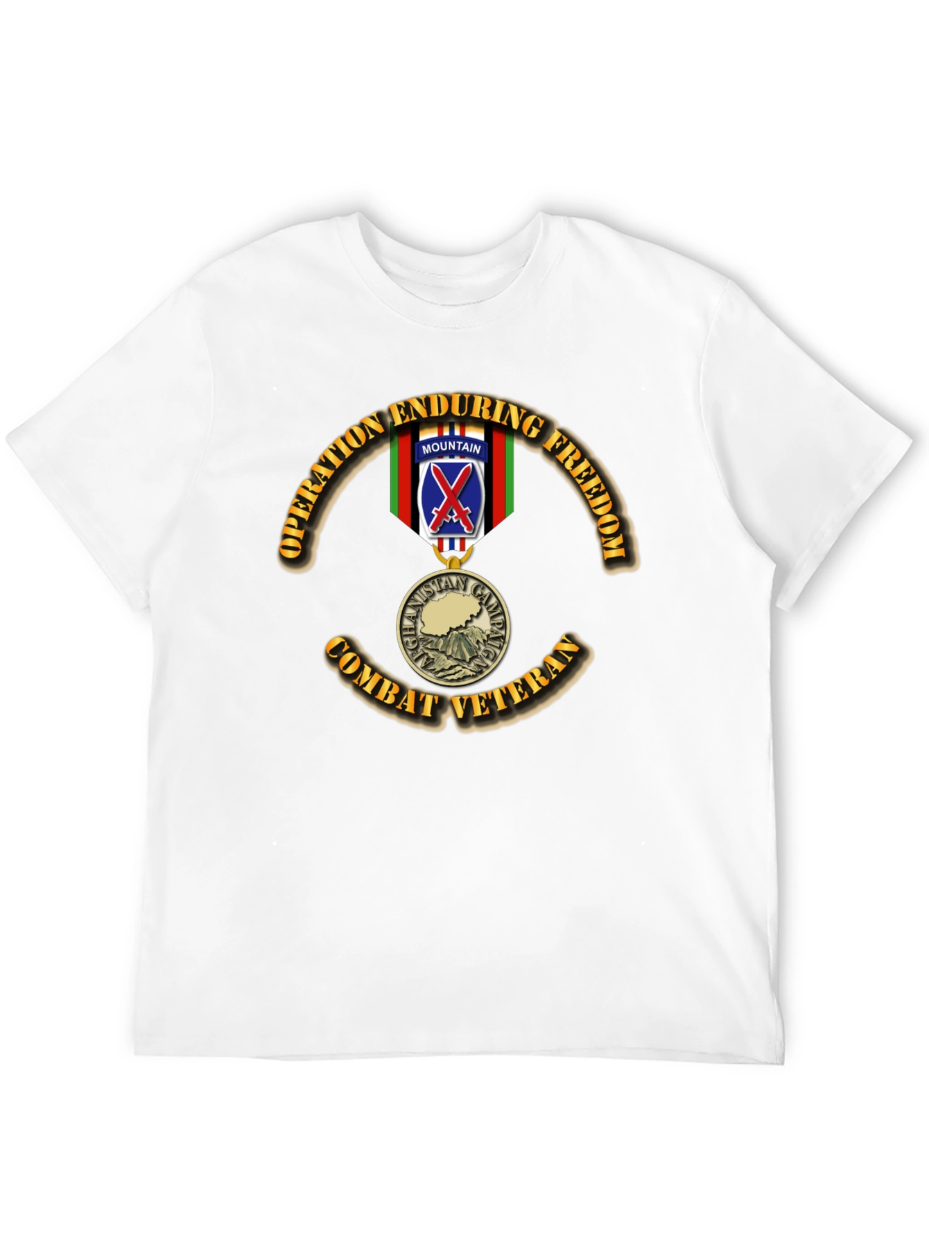 Operation Enduring Freedom Combat Veteran Black T-Shirt