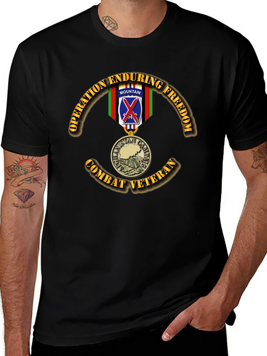 Operation Enduring Freedom Combat Veteran Black T-Shirt
