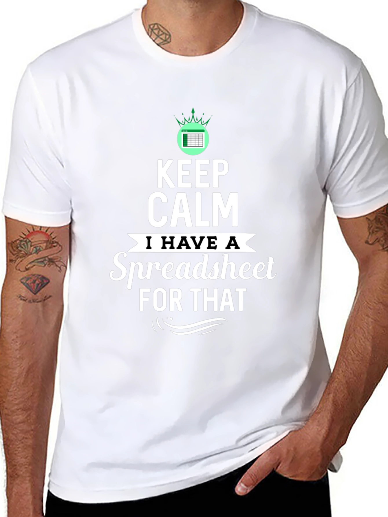 Keep Calm Spreadsheet T-Shirt Funny Excel Gift