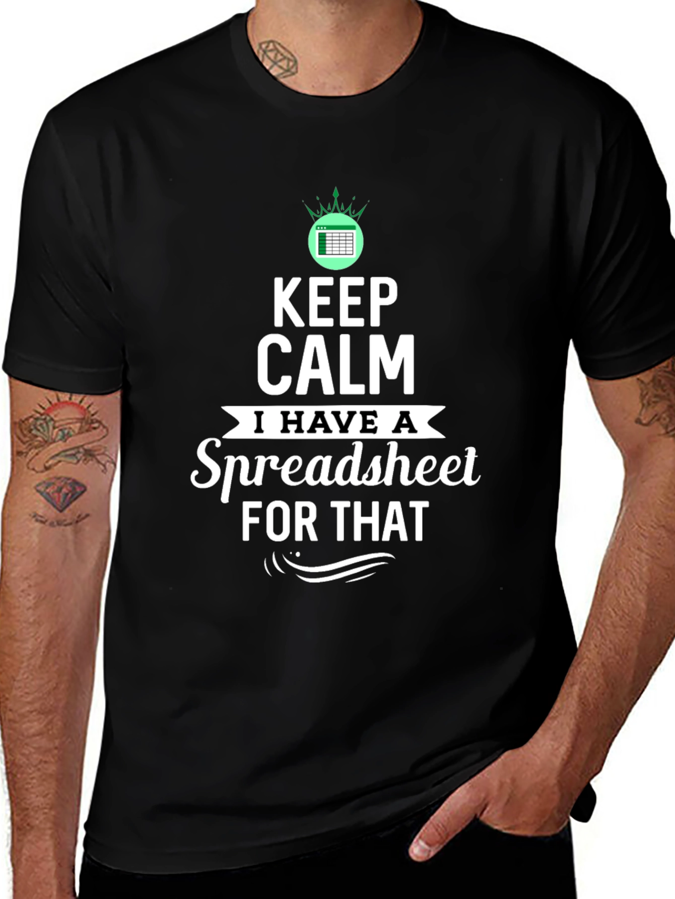 Keep Calm Spreadsheet T-Shirt Funny Excel Gift