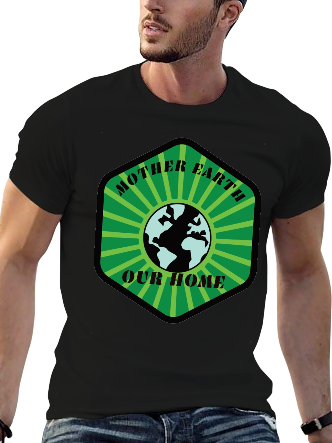 Mother Earth T-Shirt: Our Home Black Tee