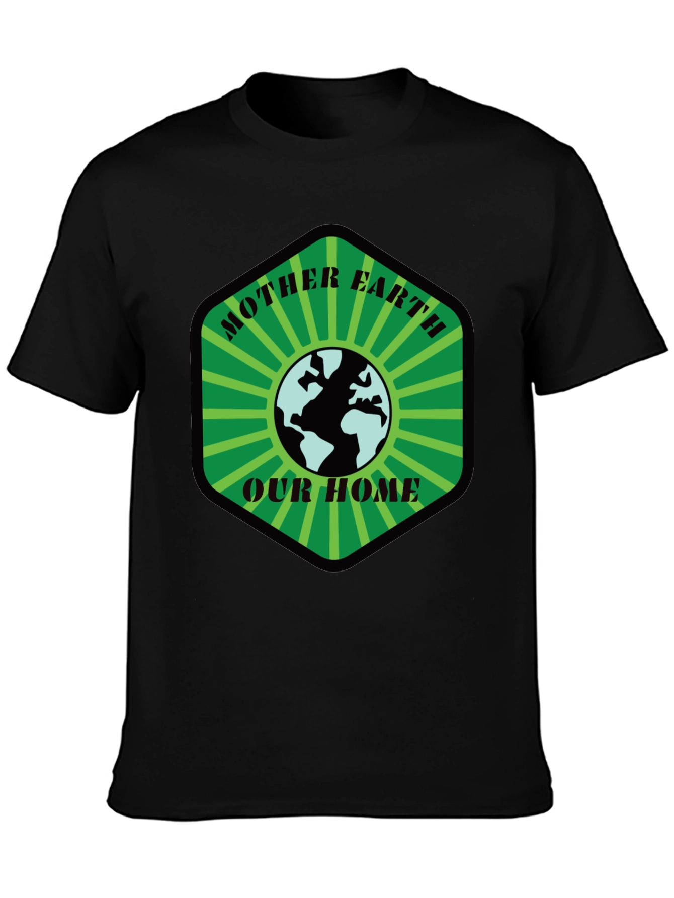 Mother Earth T-Shirt: Our Home Black Tee