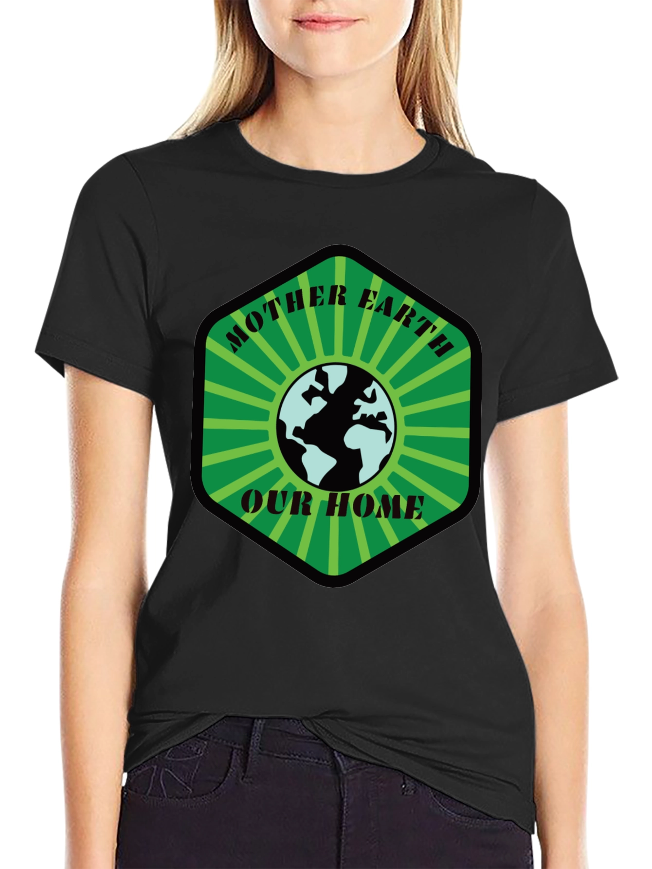Mother Earth T-Shirt: Our Home Black Tee